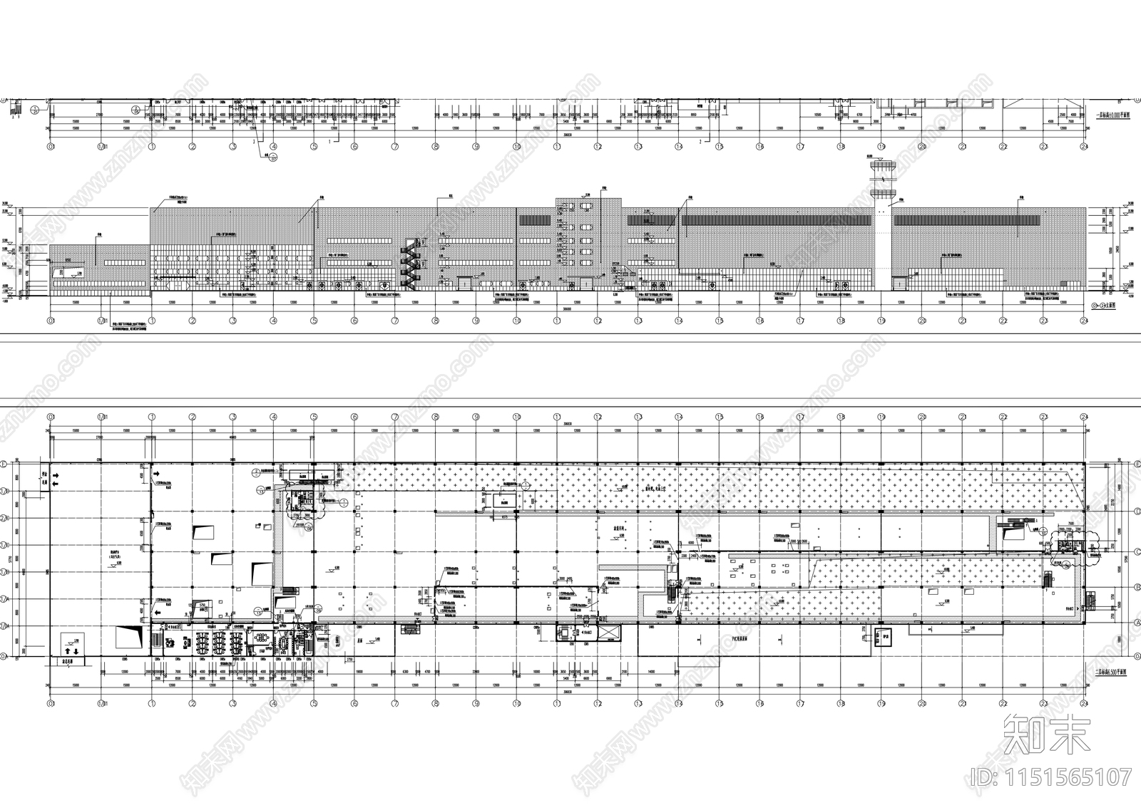 多层框架结构涂装类工业厂房建筑施工图cad施工图下载【ID:1151565107】