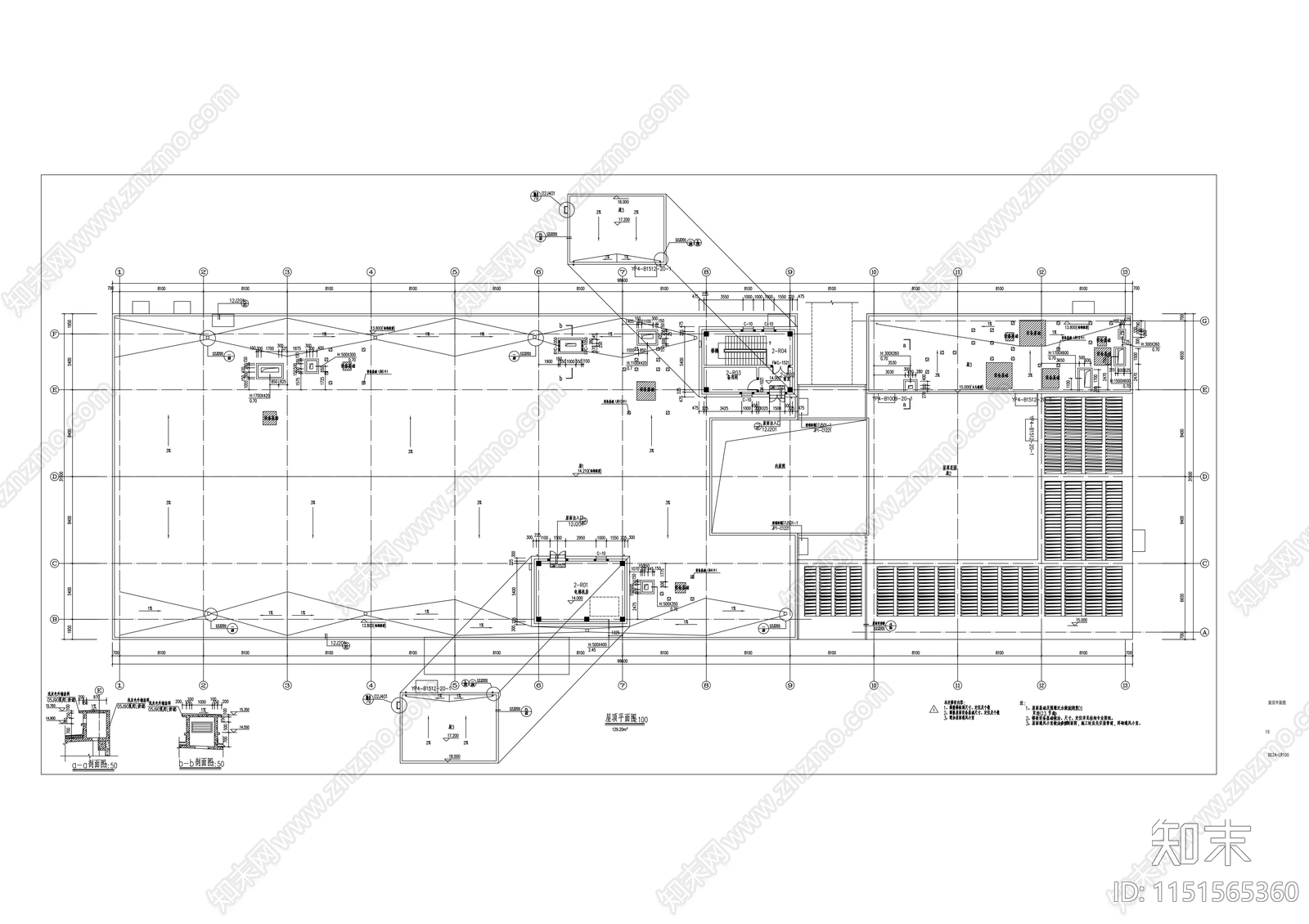 多层现代风格厂区规划及单体建筑设计施工图cad施工图下载【ID:1151565360】