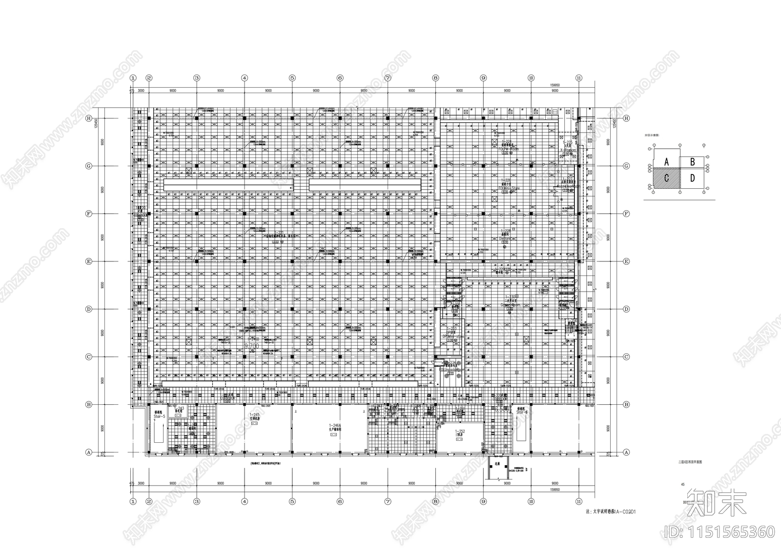 多层现代风格厂区规划及单体建筑设计施工图cad施工图下载【ID:1151565360】