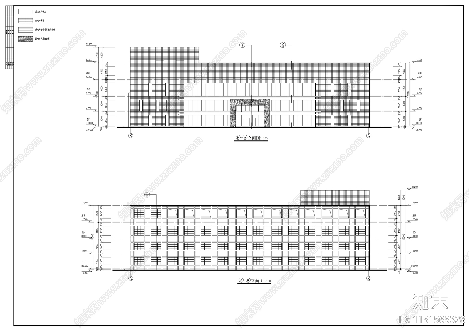 二层厂房建筑施工图cad施工图下载【ID:1151565328】