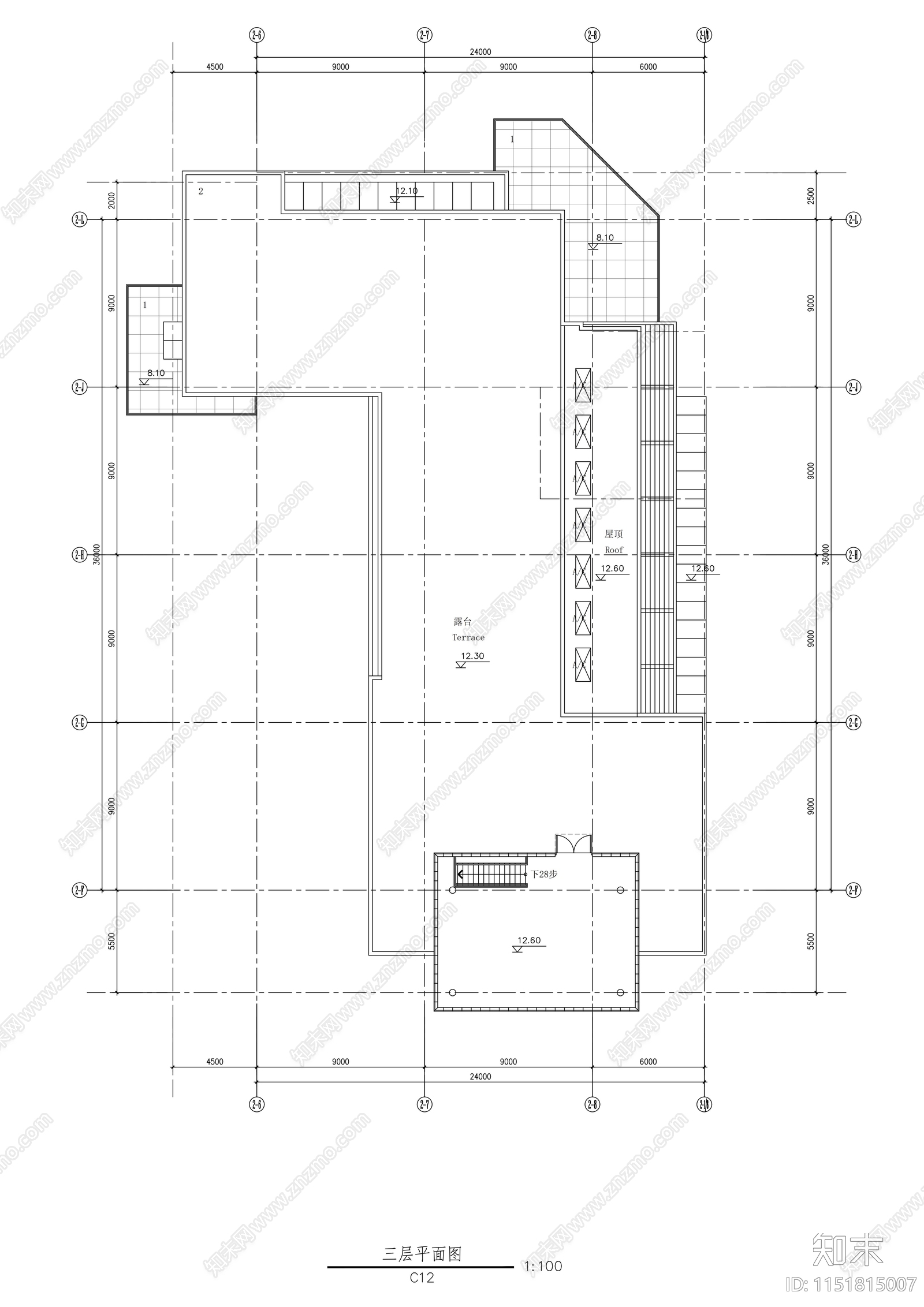 二层工业园区创意工作室建筑cad施工图下载【ID:1151815007】