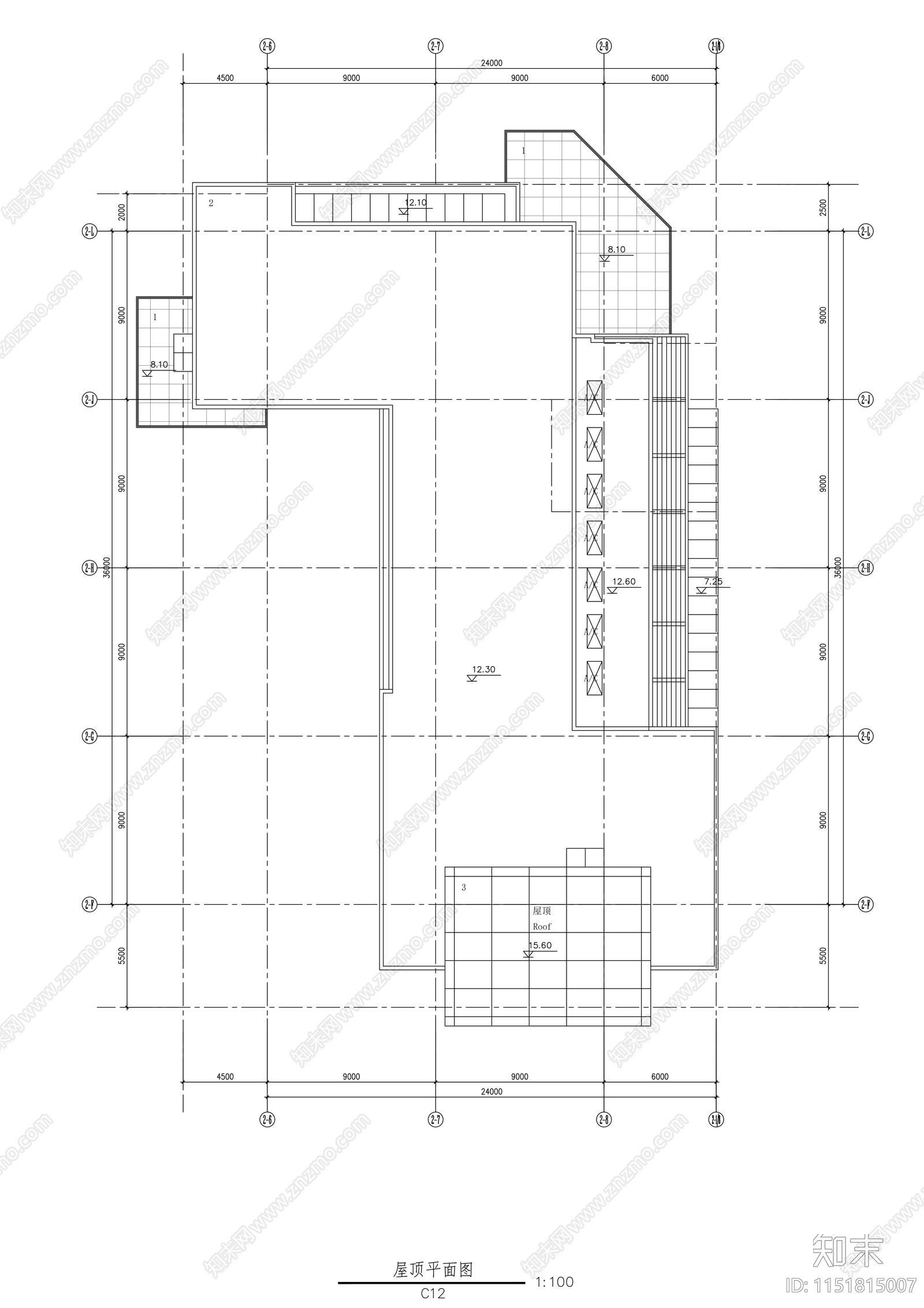 二层工业园区创意工作室建筑cad施工图下载【ID:1151815007】