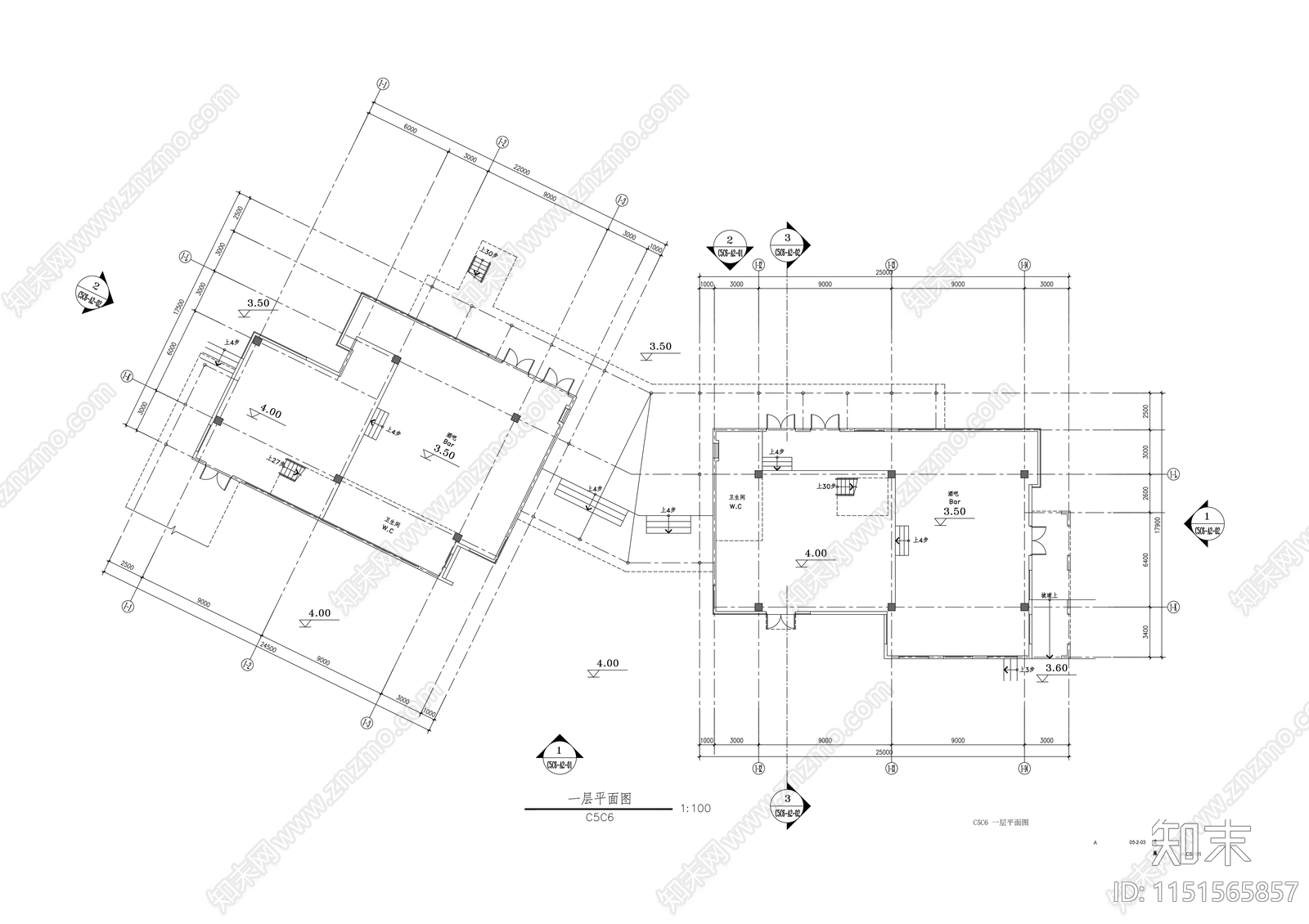 工业园区办公楼建筑施工图cad施工图下载【ID:1151565857】