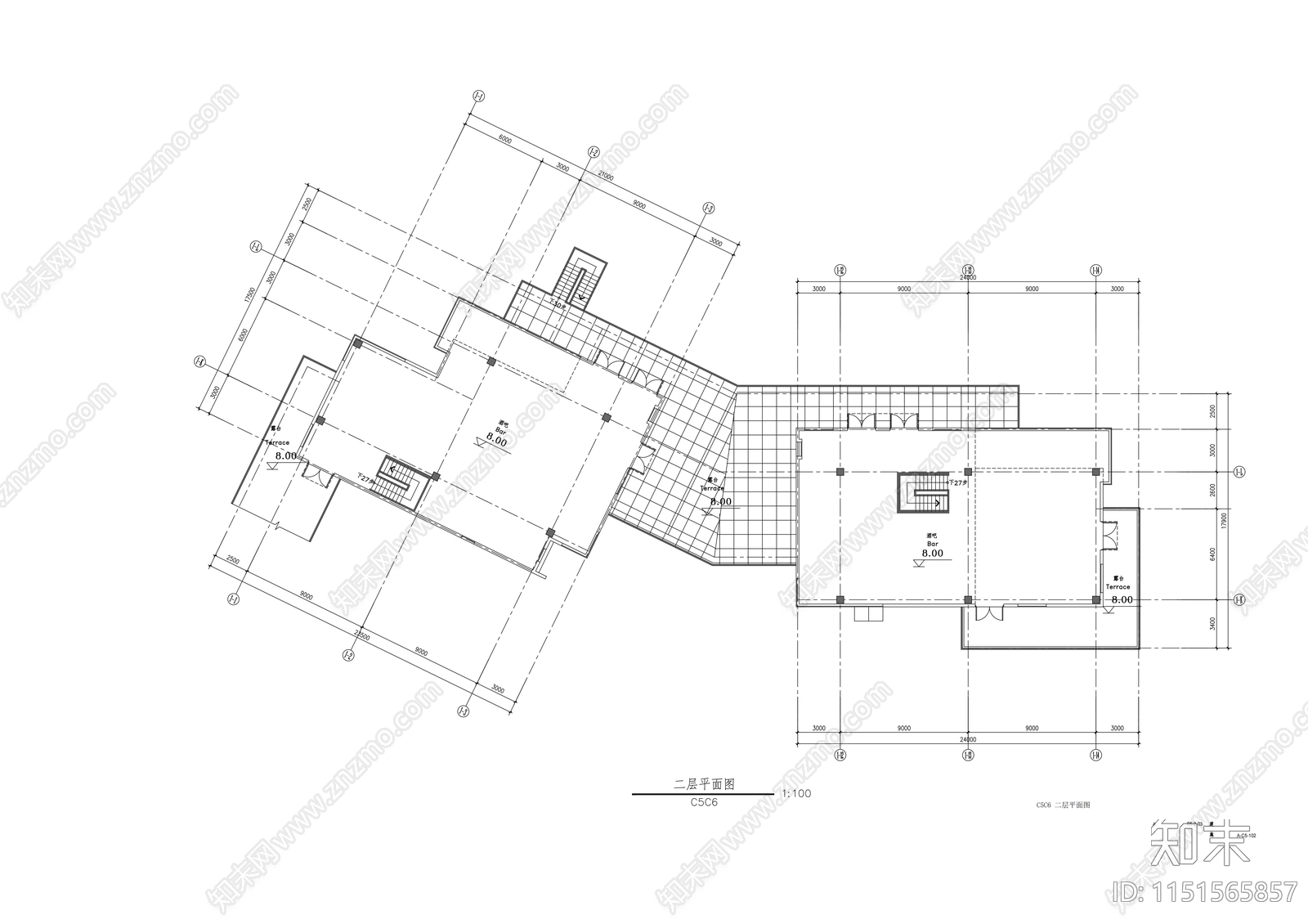 工业园区办公楼建筑施工图cad施工图下载【ID:1151565857】