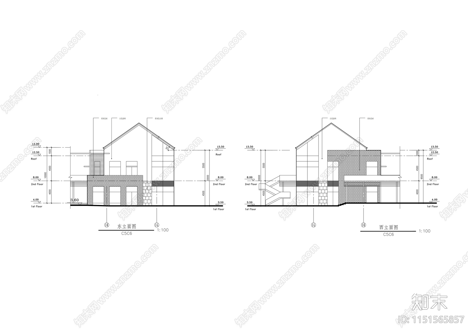 工业园区办公楼建筑施工图cad施工图下载【ID:1151565857】