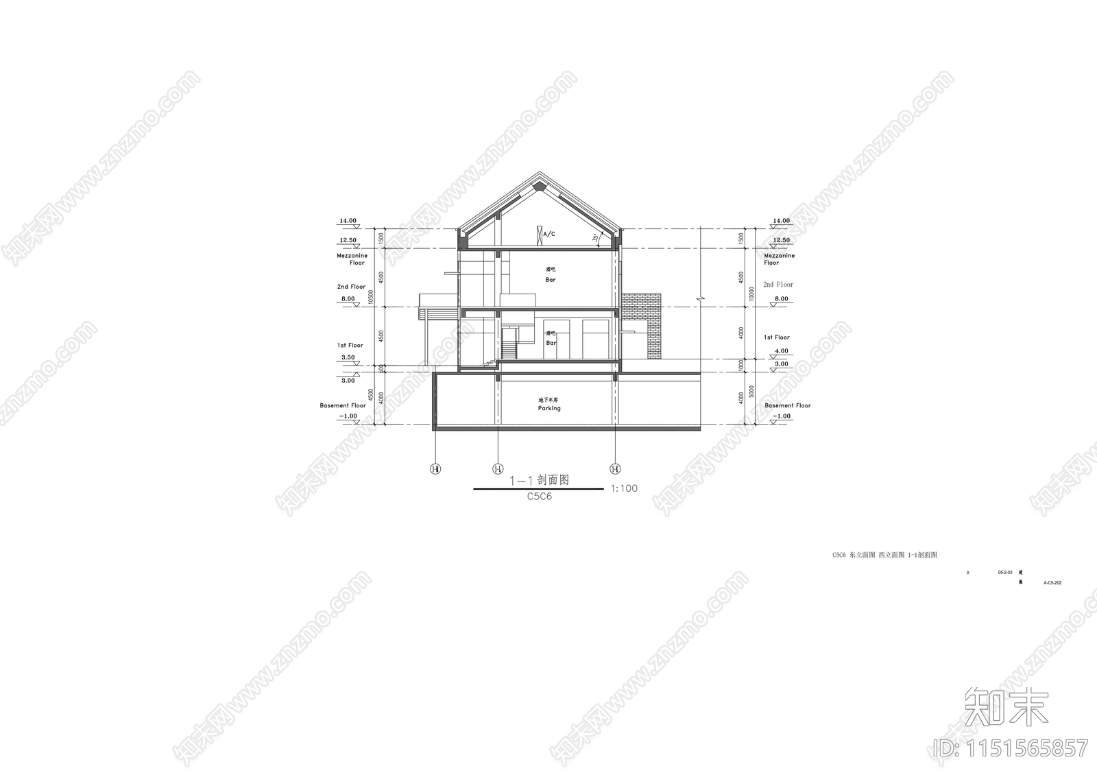 工业园区办公楼建筑施工图cad施工图下载【ID:1151565857】