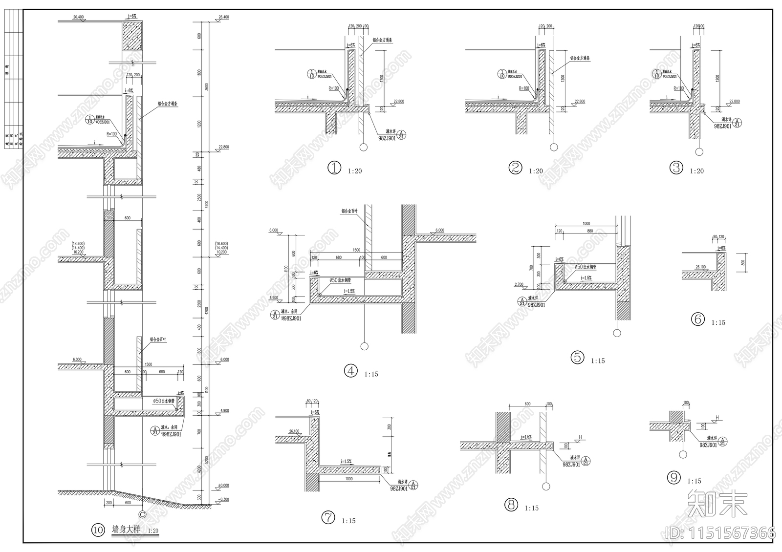 轻工通用厂房建筑结构水电施工图cad施工图下载【ID:1151567366】