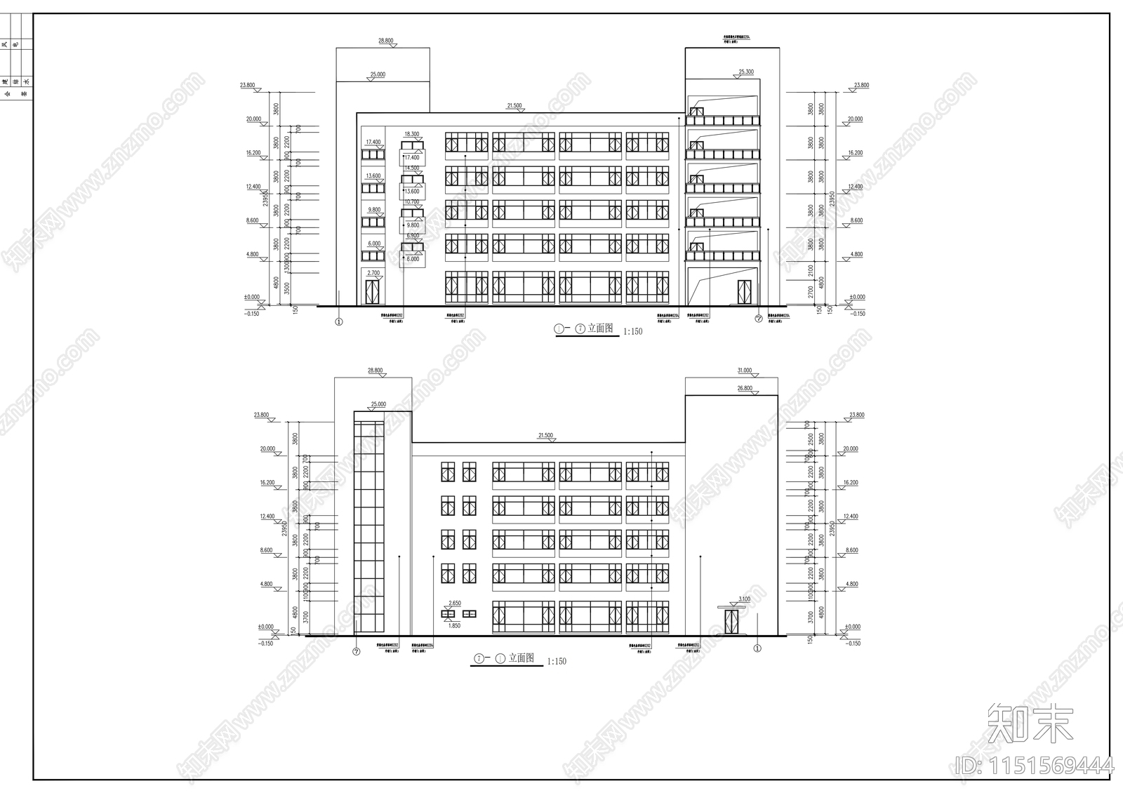 现代风格新兴产业园区厂房设计施工图施工图下载【ID:1151569444】