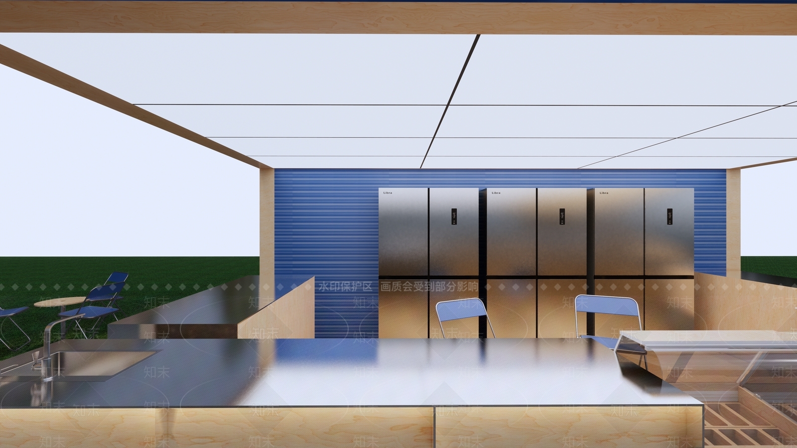 现代餐饮建筑SU模型下载【ID:1151577476】