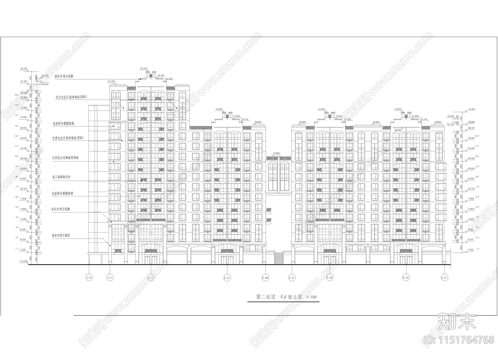 南海市汇豪城住宅小区cad施工图下载【ID:1151764768】