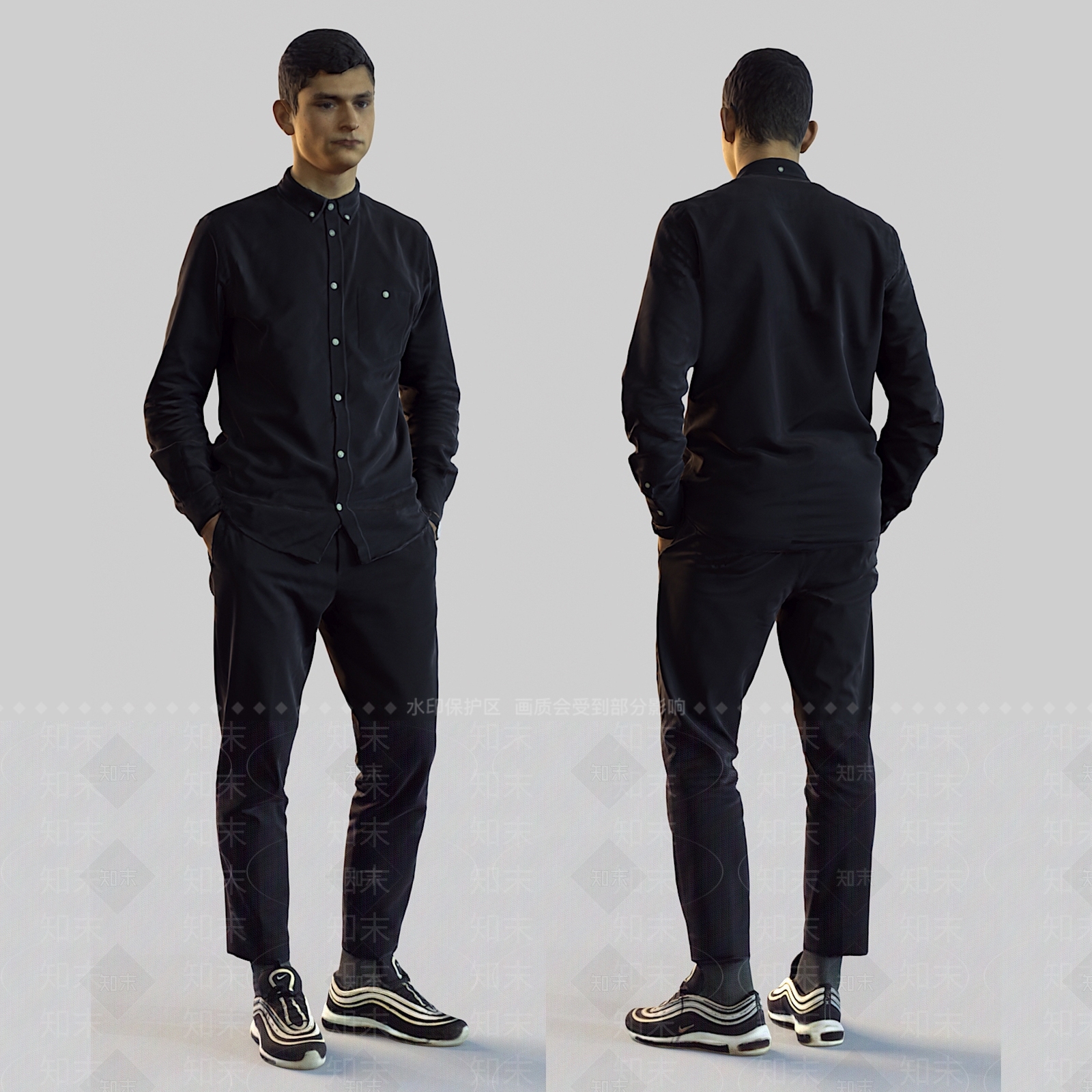 男性休闲人物3D模型下载【ID:1151577873】