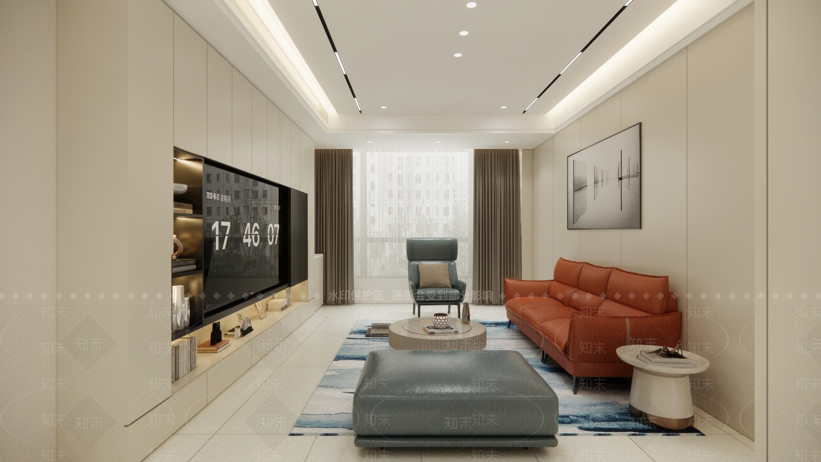 现代简约风格客餐厅SU模型下载【ID:1151577702】