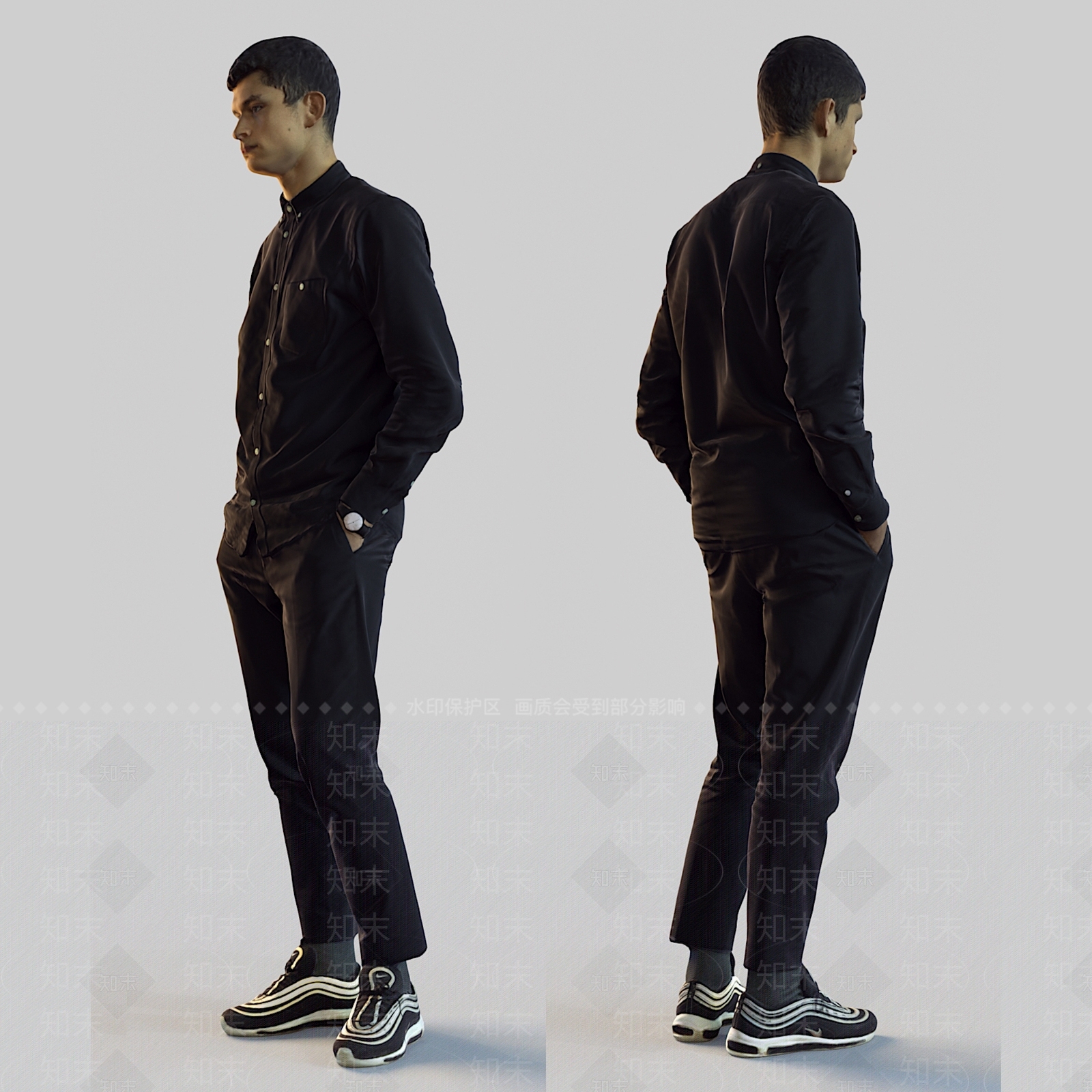 男性休闲人物3D模型下载【ID:1151577873】