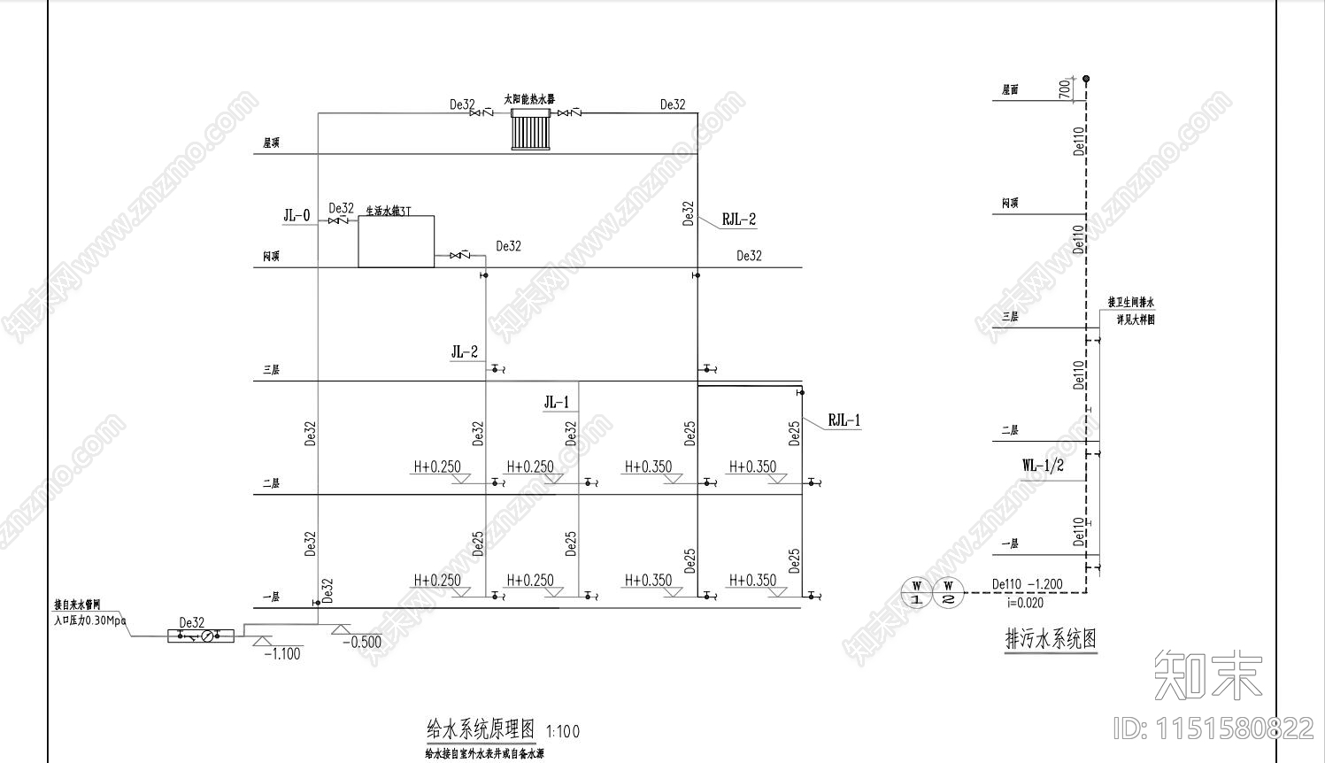 现代简欧别墅建筑cad施工图下载【ID:1151580822】