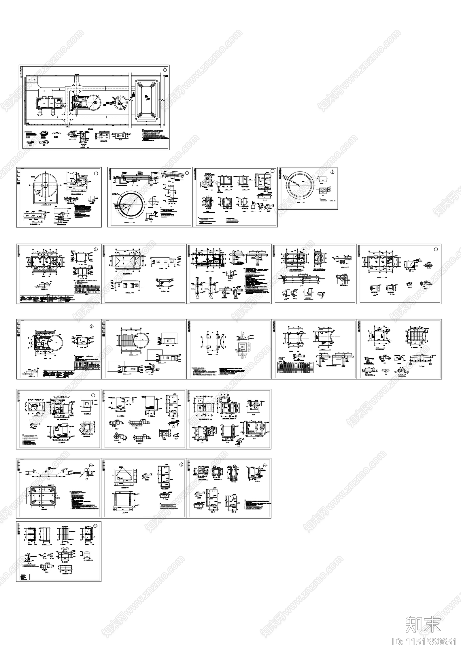 沼气工程建筑cad施工图下载【ID:1151580651】