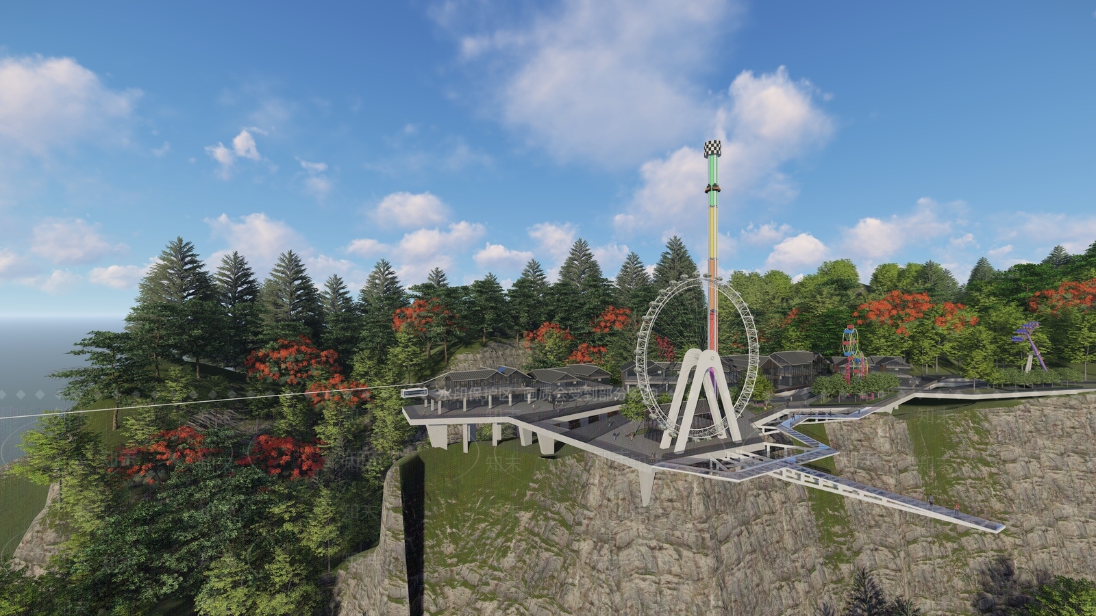 新中式公园景观SU模型下载【ID:1151581262】