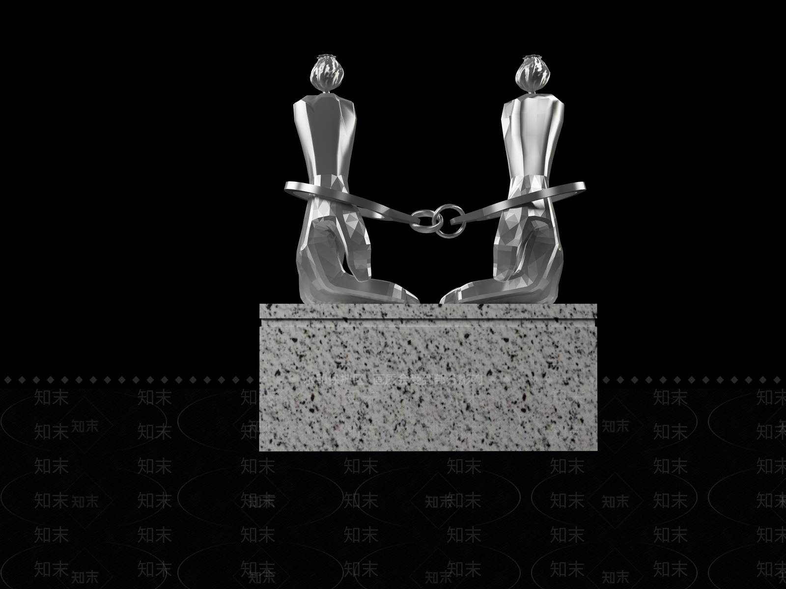 现代禁毒公园雕塑小品3D模型下载【ID:1151582795】