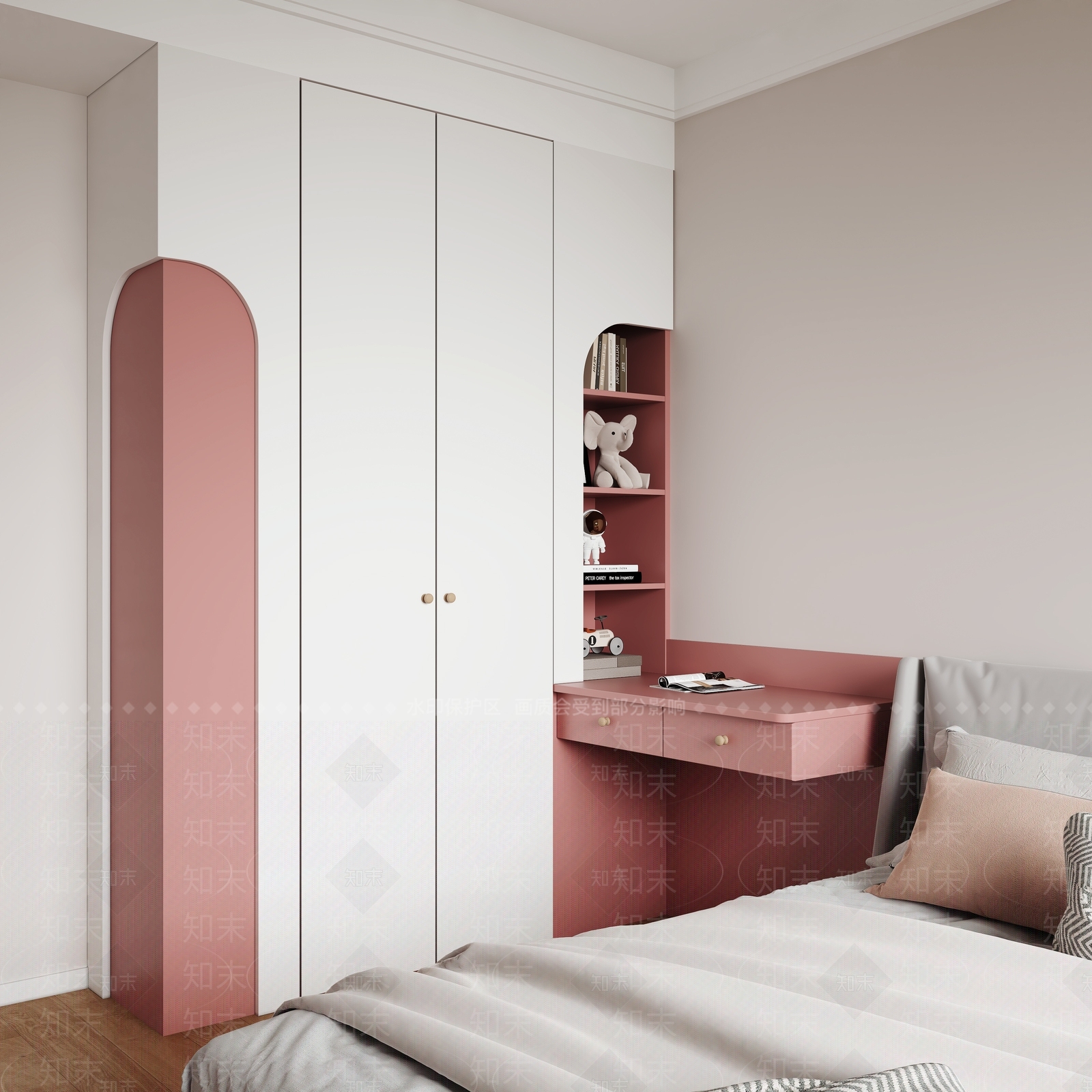 现代儿童房衣柜3D模型下载【ID:1151583291】