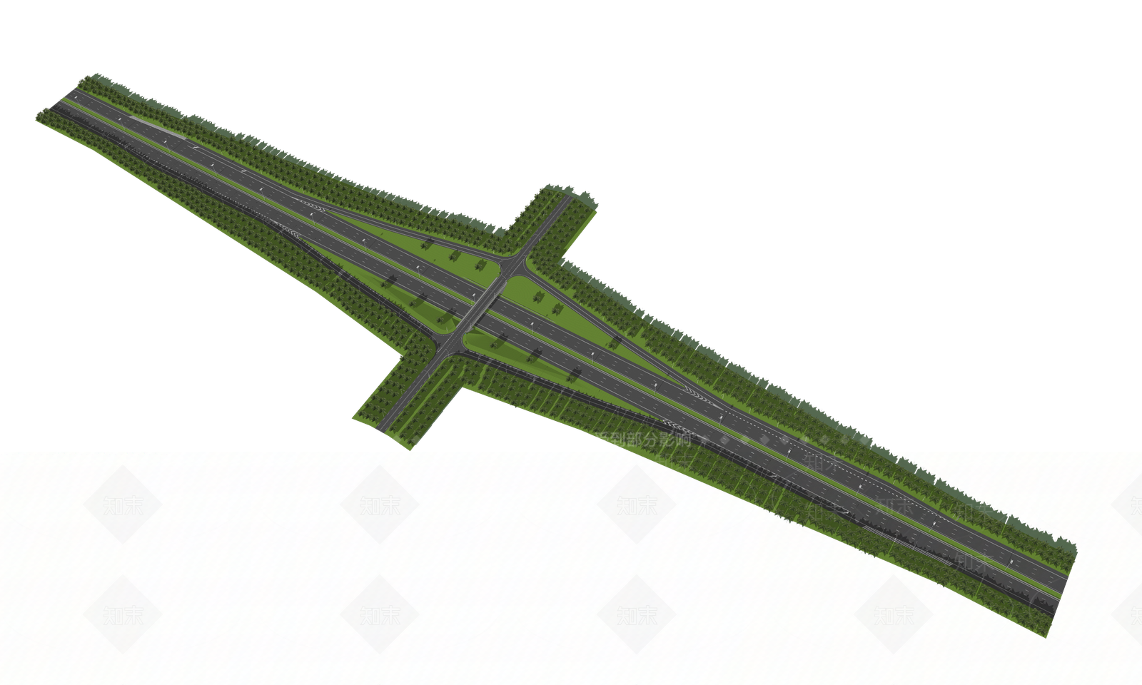 现代公路SU模型下载【ID:1151583467】