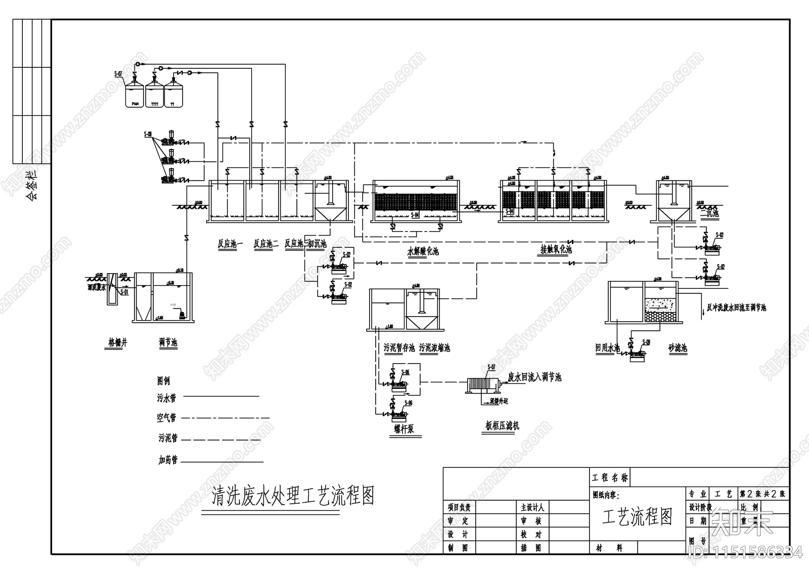 废水处理系统图施工图下载【ID:1151586334】