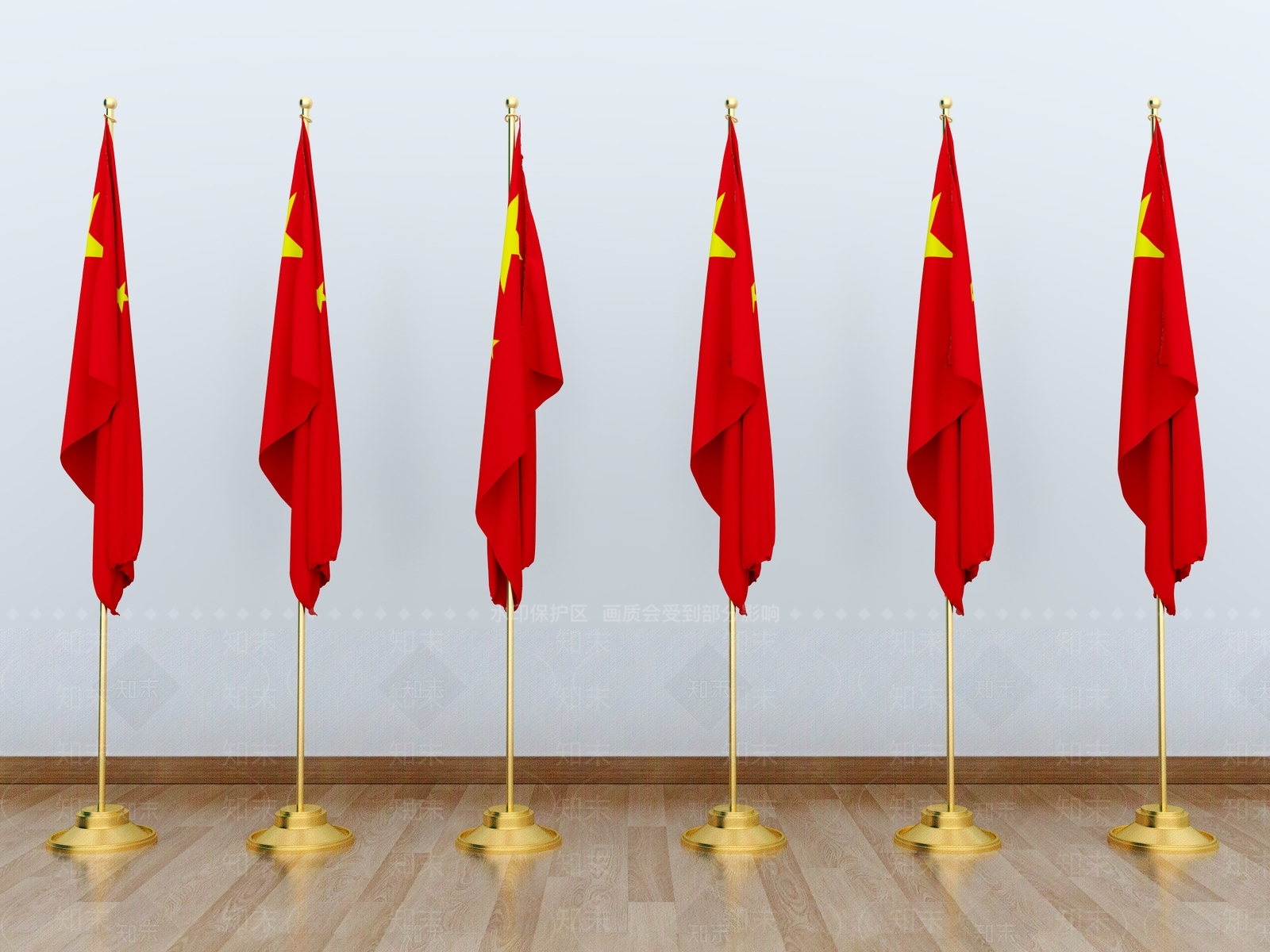 现代国旗3D模型下载【ID:1151587014】