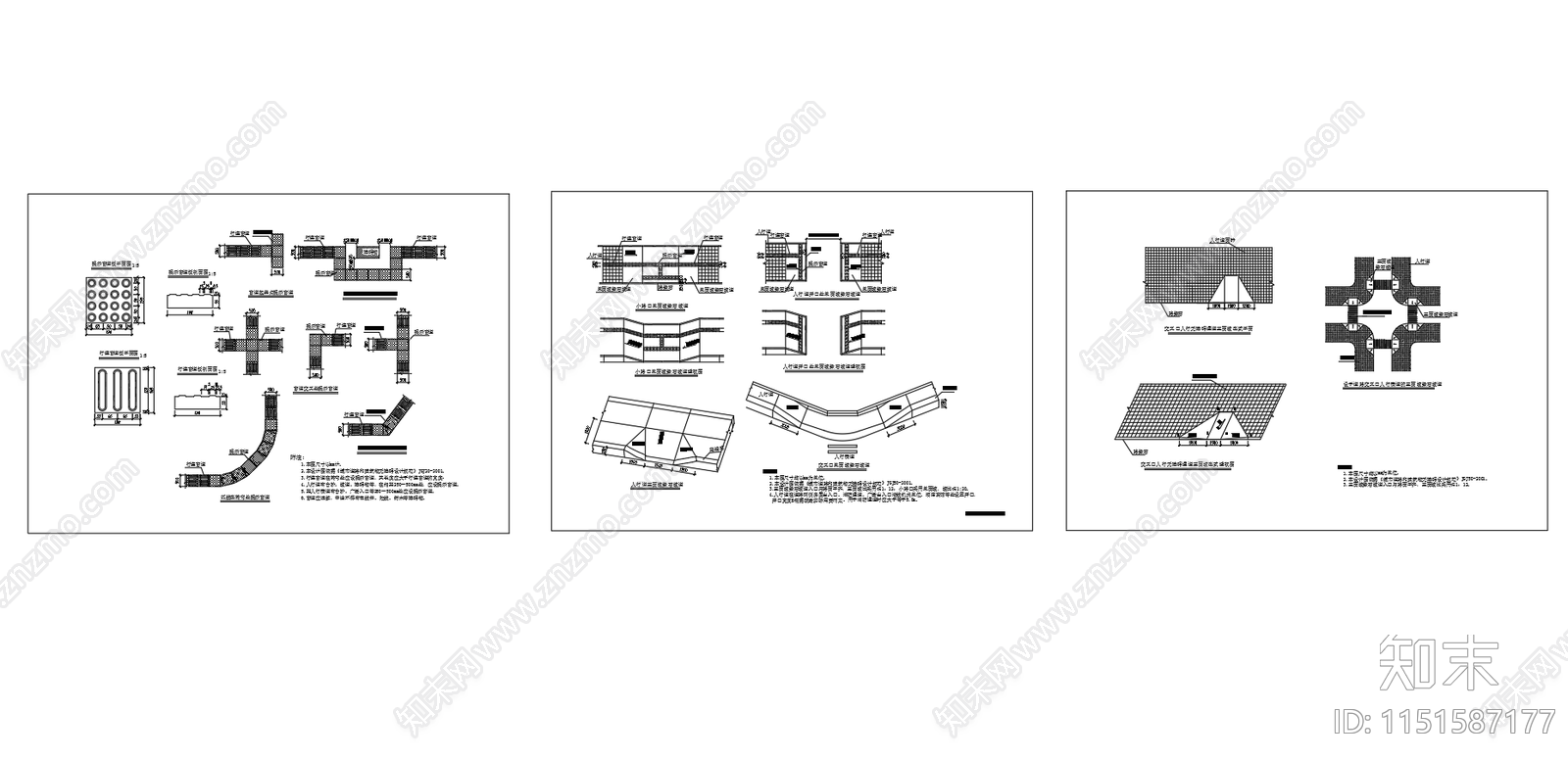 无障碍盲道节点cad施工图下载【ID:1151587177】