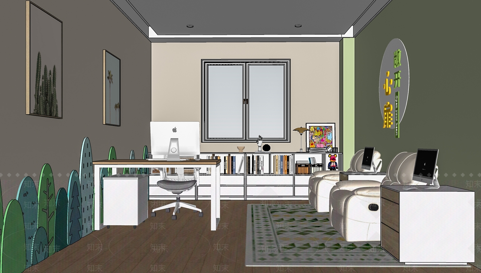 现代心理辅导室SU模型下载【ID:1151591598】