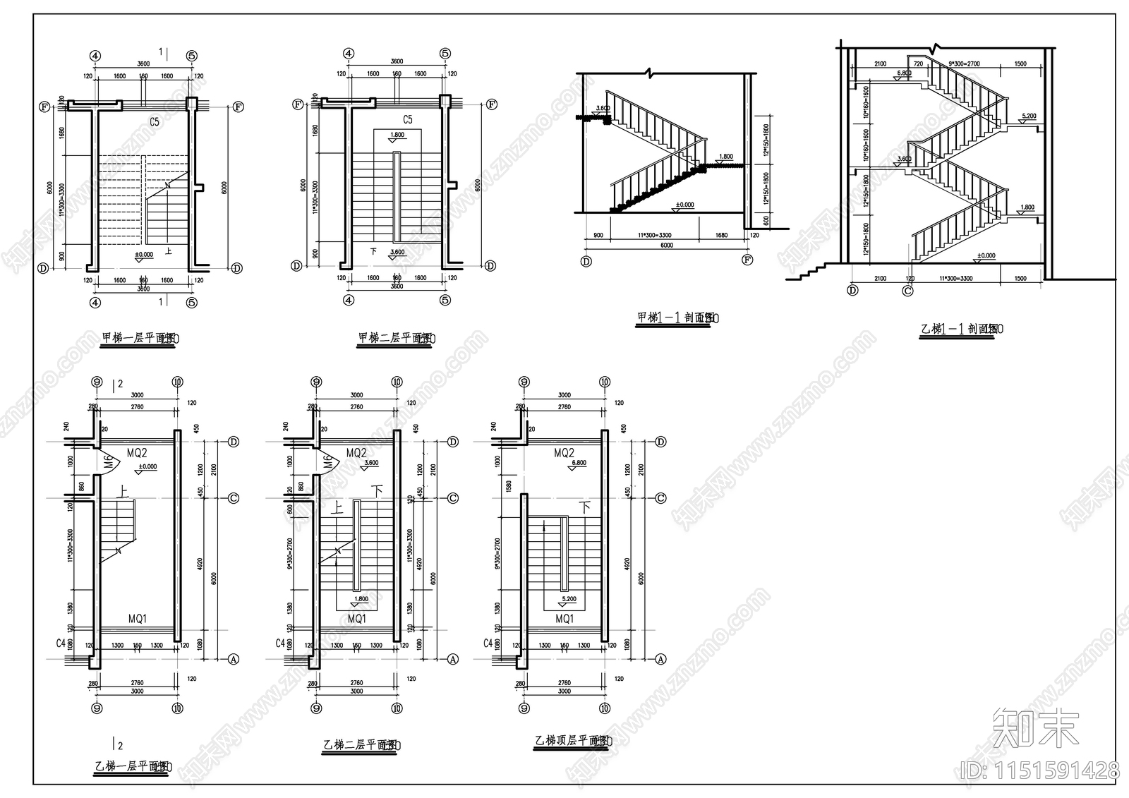 污水处理厂办公楼建筑cad施工图下载【ID:1151591428】