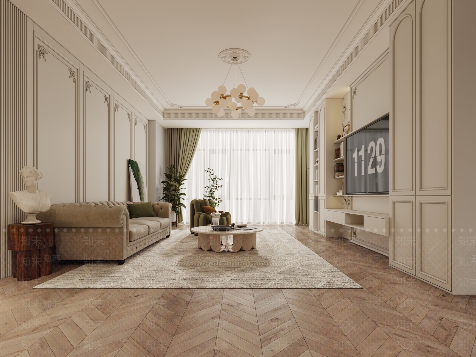 法式衣帽间3D模型下载【ID:1214265621】