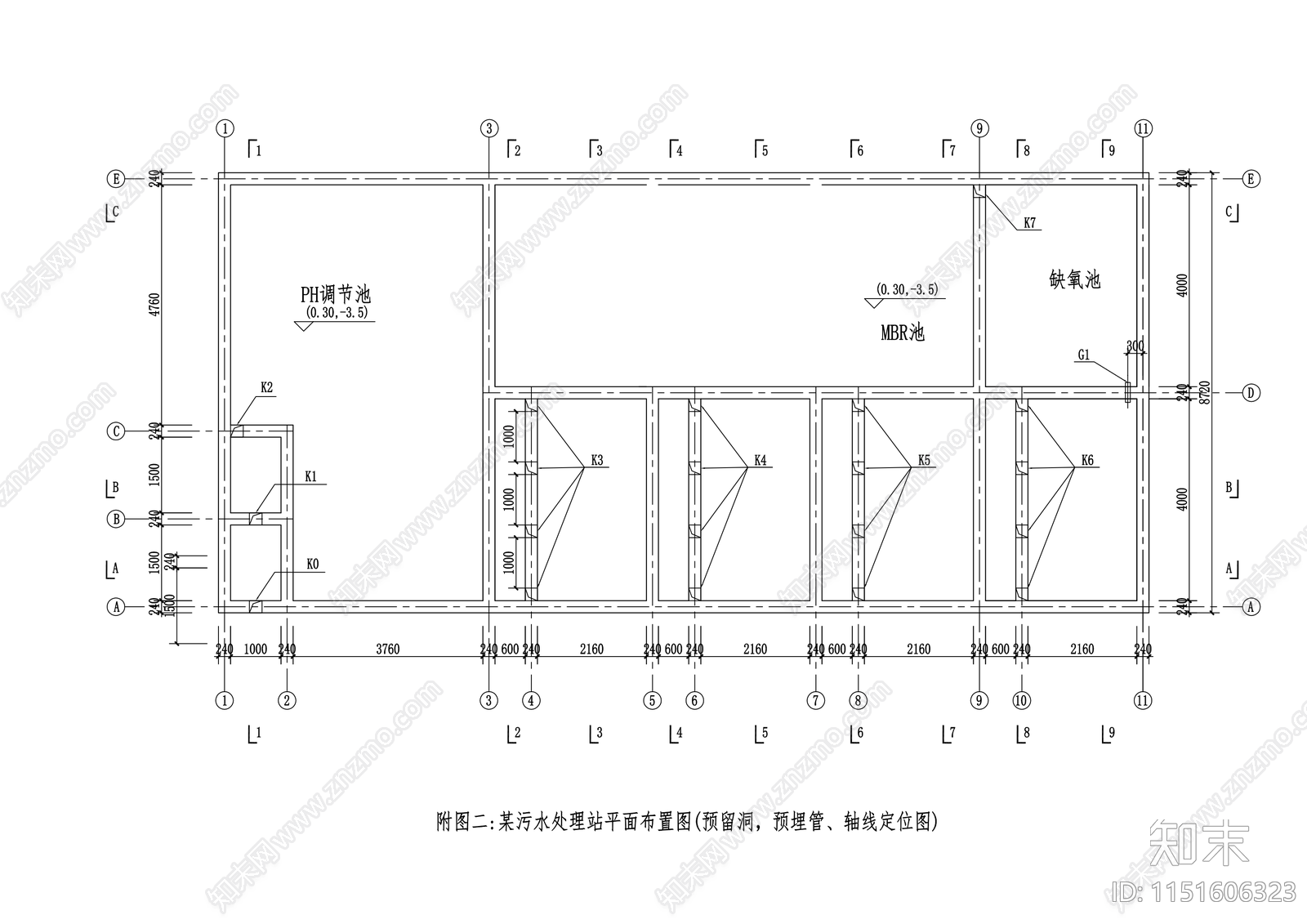 某污水处理站平面布置图施工图下载【ID:1151606323】