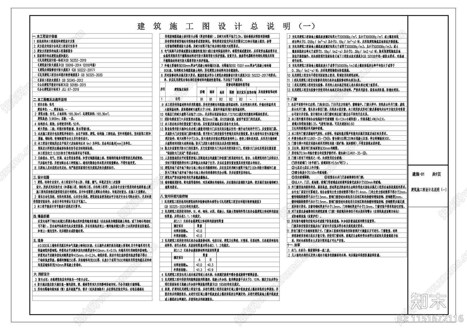 新中式一层自建房施工图下载【ID:1151672116】