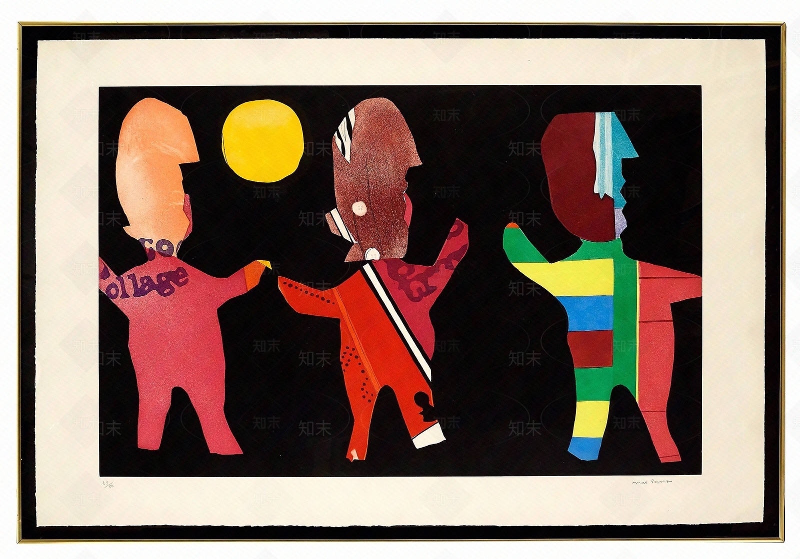 抽象跳舞小人挂画装饰画贴图下载【ID:1151607962】