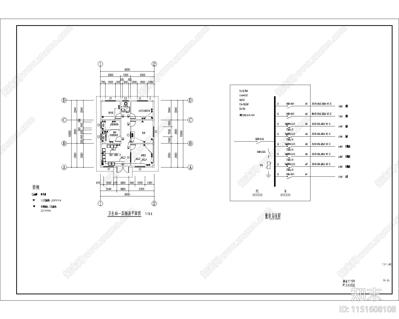 10X8米cad施工图下载【ID:1151608108】