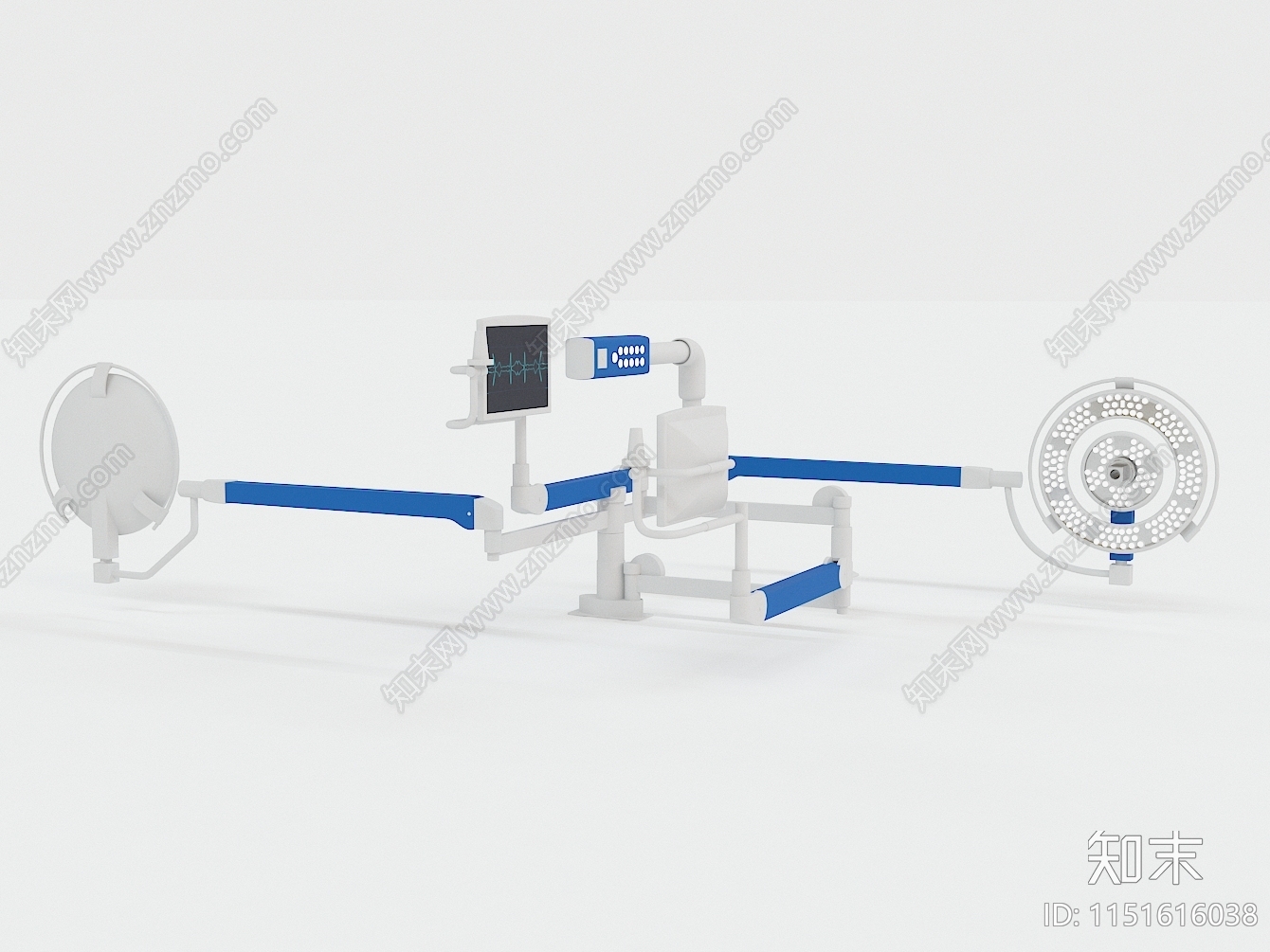 医用手术灯组SU模型下载【ID:1151616038】