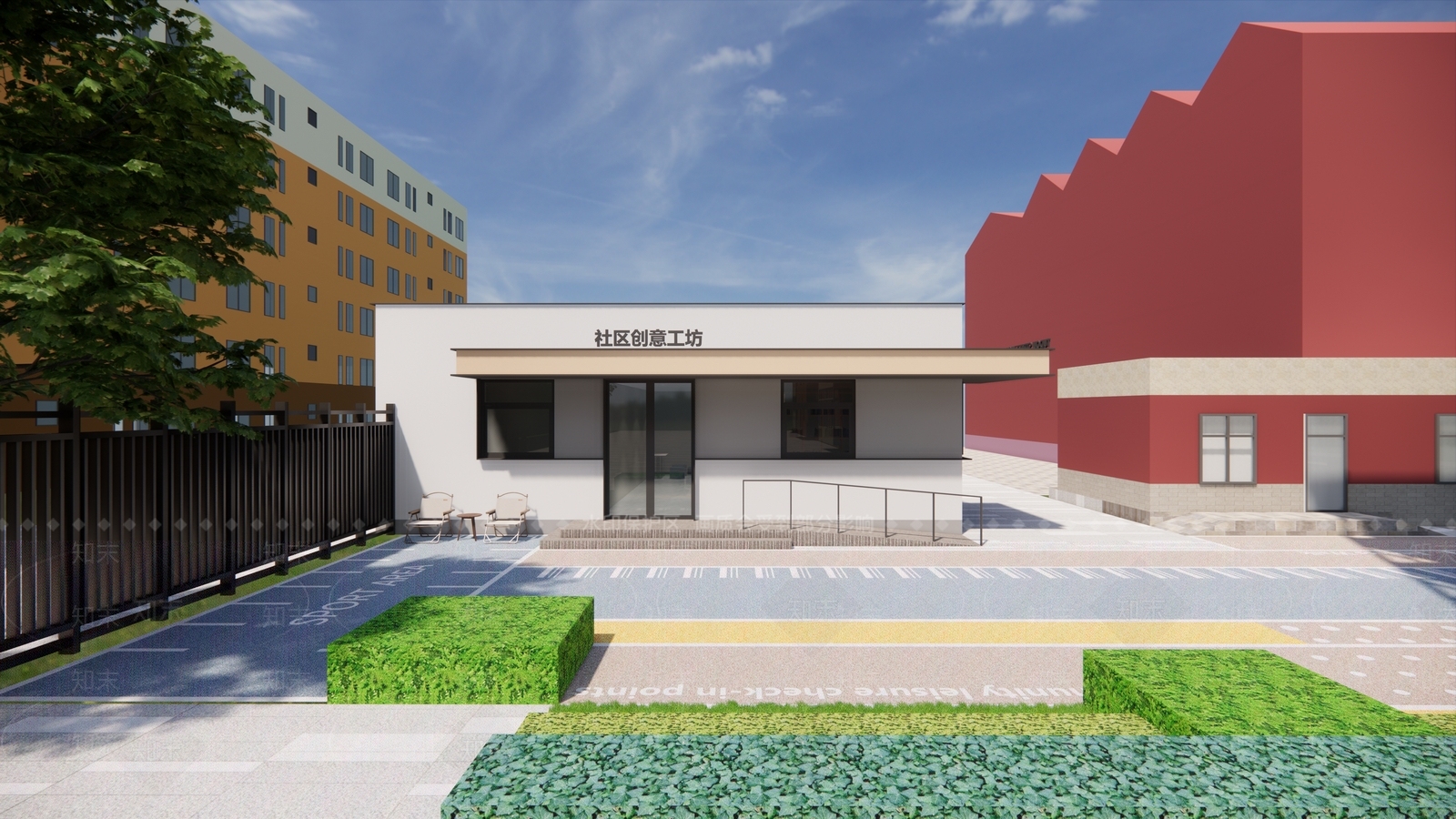 现代社区活动中心SU模型下载【ID:1151618149】