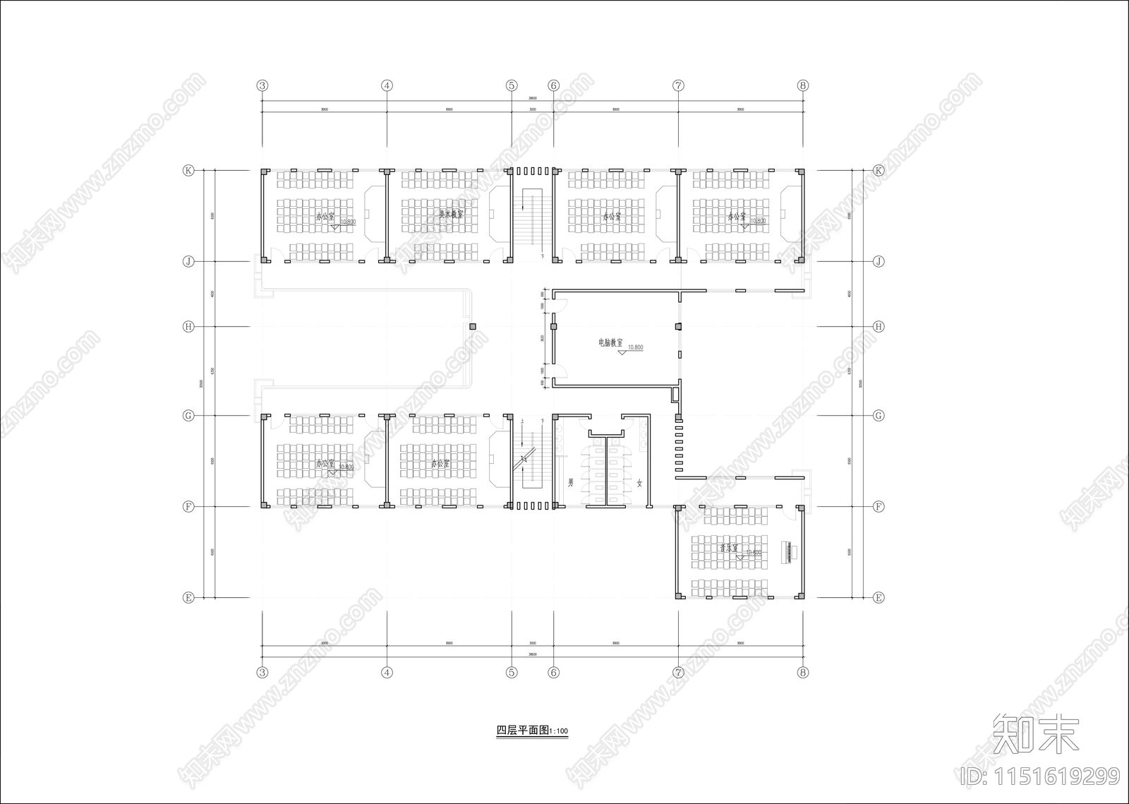 小学平立剖面图cad施工图下载【ID:1151619299】