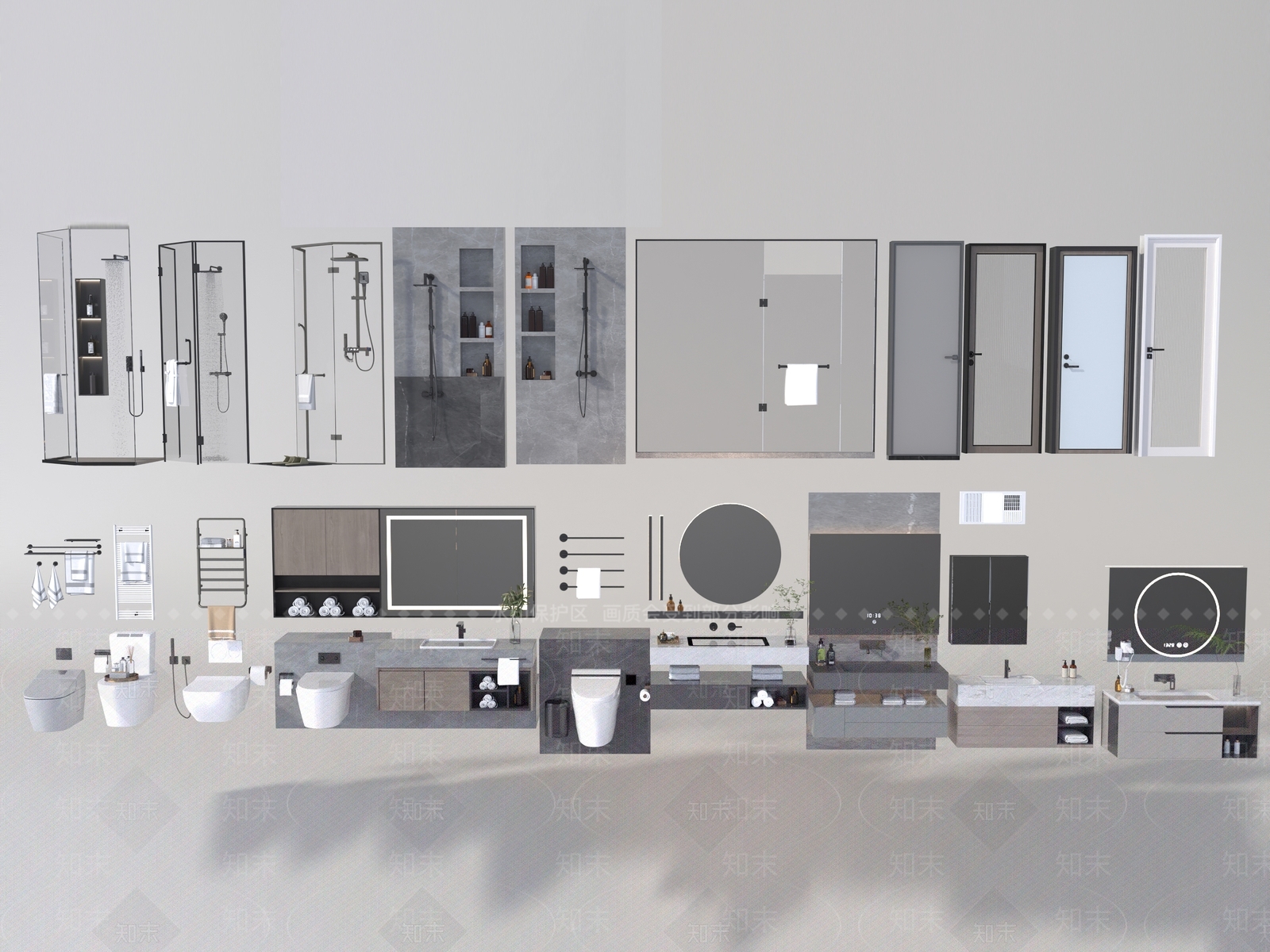 淋浴房3D模型下载【ID:1151624358】