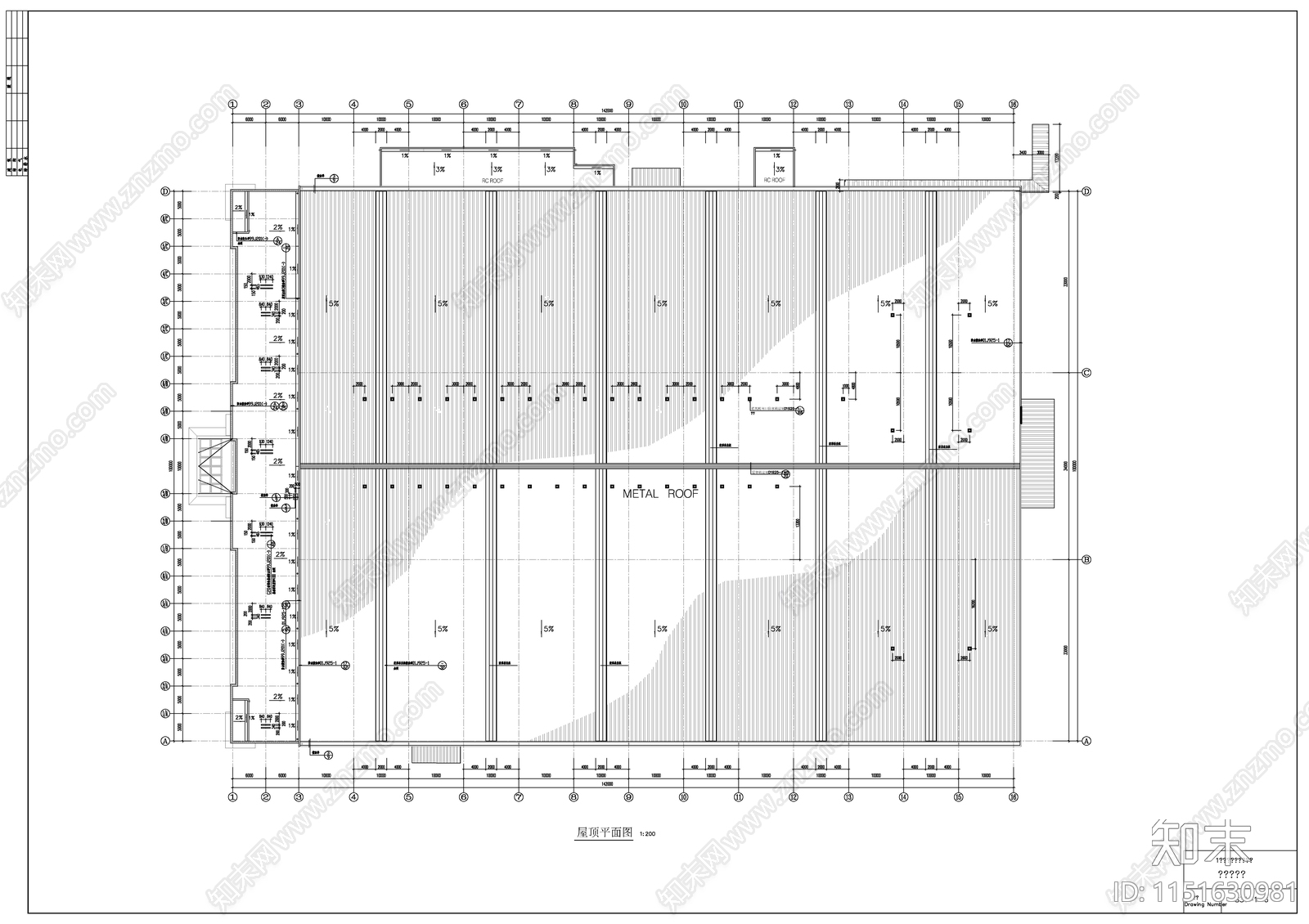 某塑料加工厂房建筑及装修cad施工图下载【ID:1151630981】