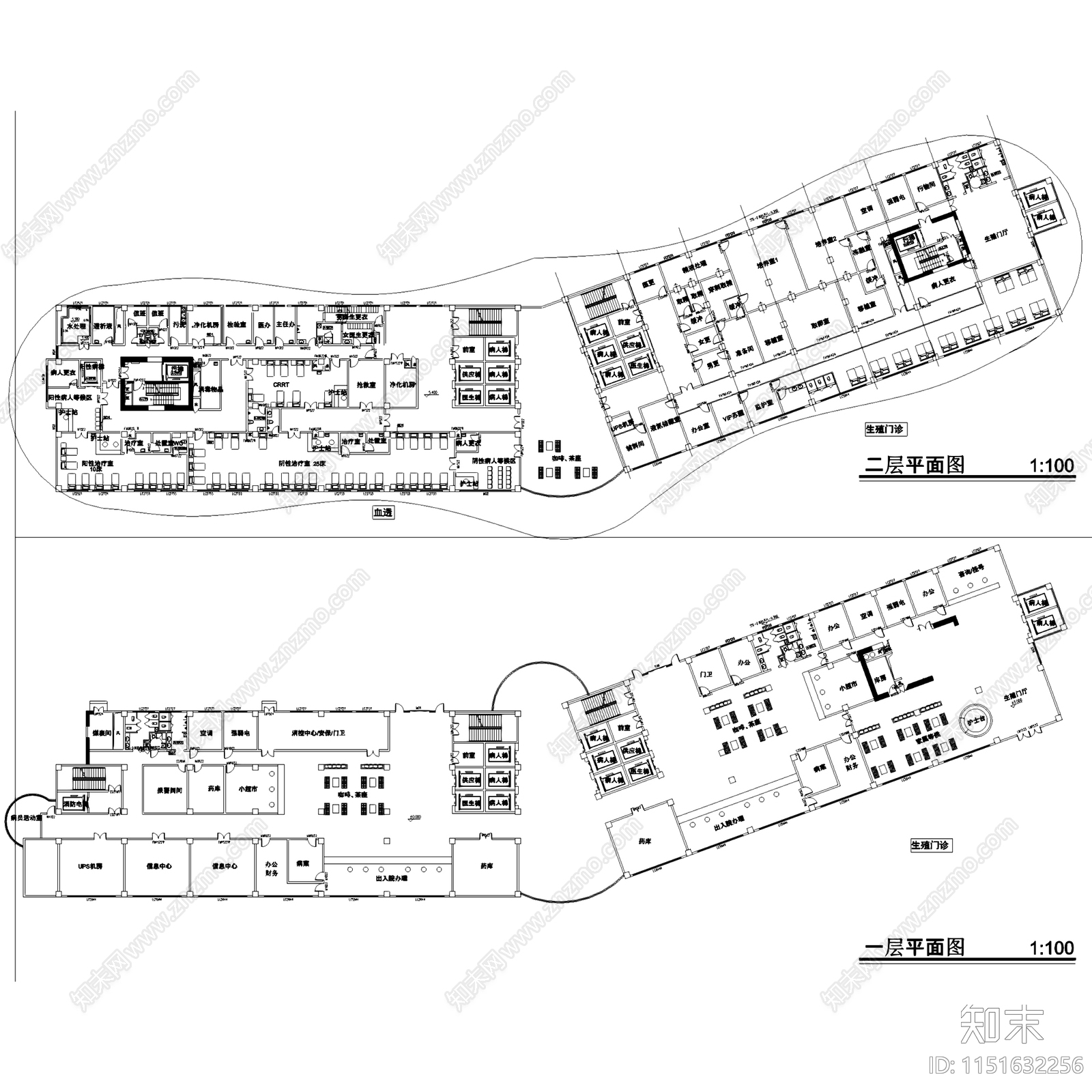 长沙梅溪湖妇女儿童医院建筑规划平面施工图施工图下载【ID:1151632256】