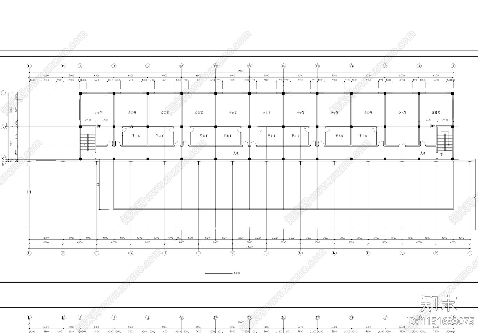 三层大型熔炼炉车间厂房工业建筑施工图集cad施工图下载【ID:1151633075】