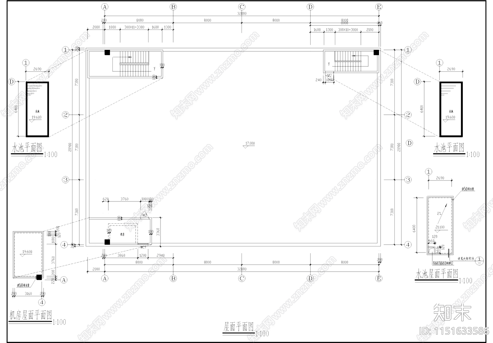 四层车间厂房工业建筑cad施工图下载【ID:1151633586】