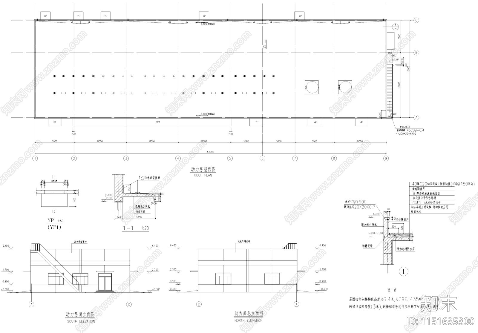 信息机器工厂动力房配电室接待室废品库工业建筑施工图集施工图下载【ID:1151635300】