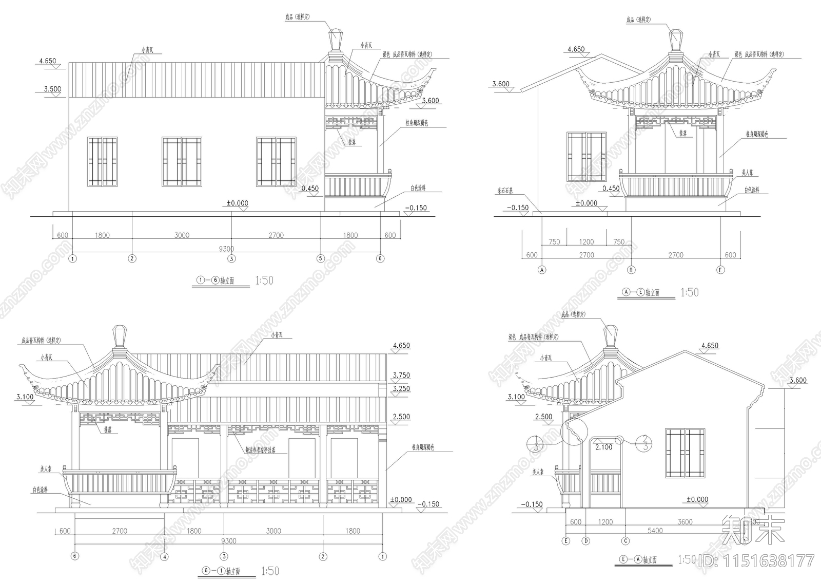 园林公园公共建筑cad施工图下载【ID:1151638177】