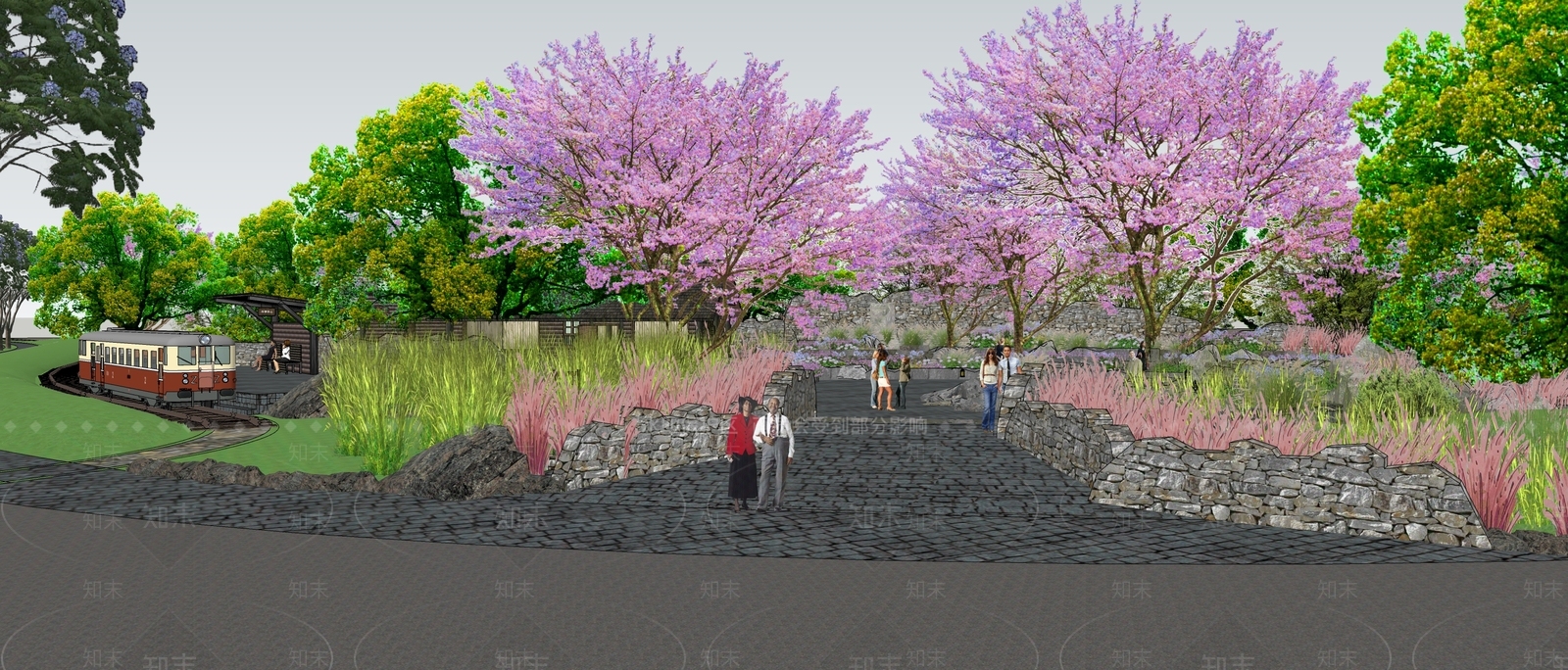 现代森林公园驿站景观SU模型下载【ID:1151638867】