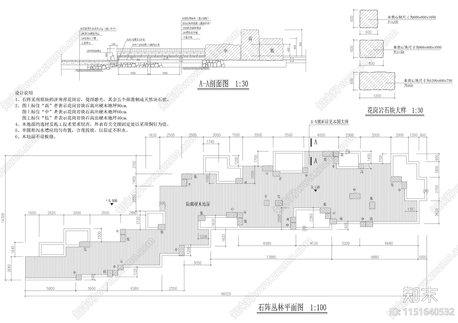 假山跌水石cad施工图下载【ID:1151640532】