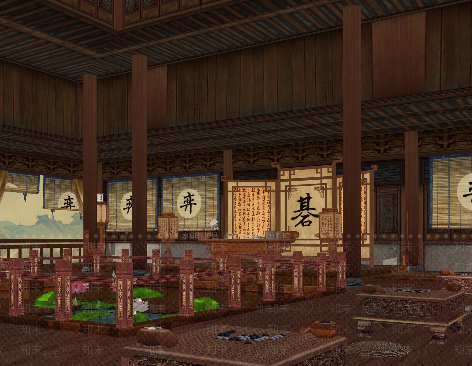 中式棋社SU模型下载【ID:1151641502】