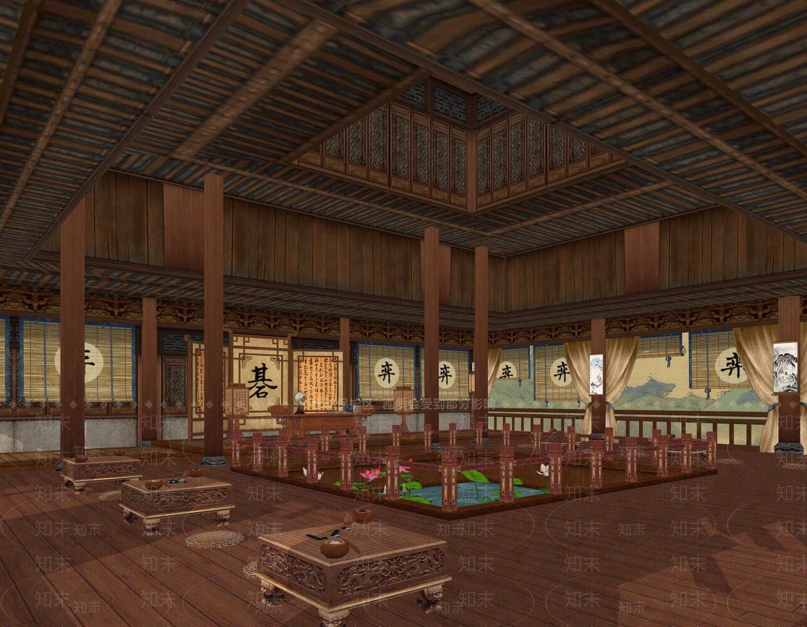 中式棋社SU模型下载【ID:1151641502】