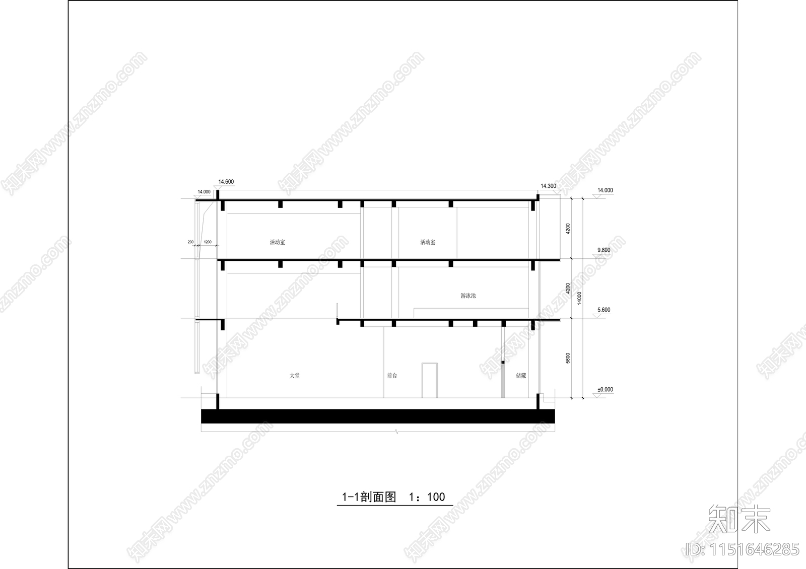 宁波远大休闲会所cad施工图下载【ID:1151646285】