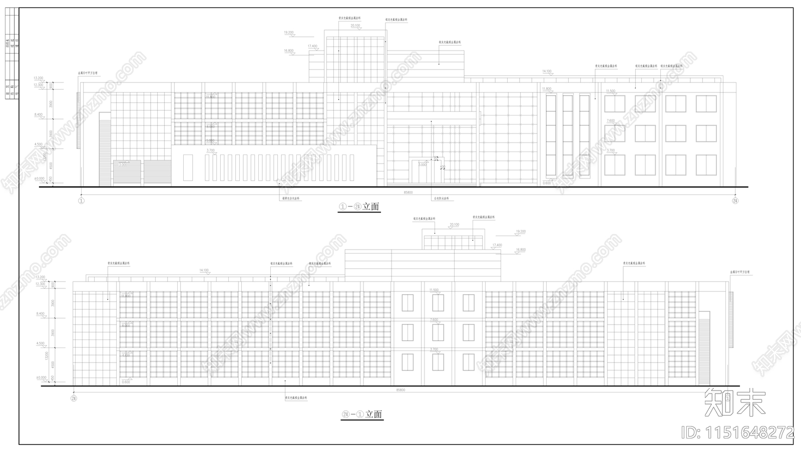 样品展示厅办公楼建筑cad施工图下载【ID:1151648272】