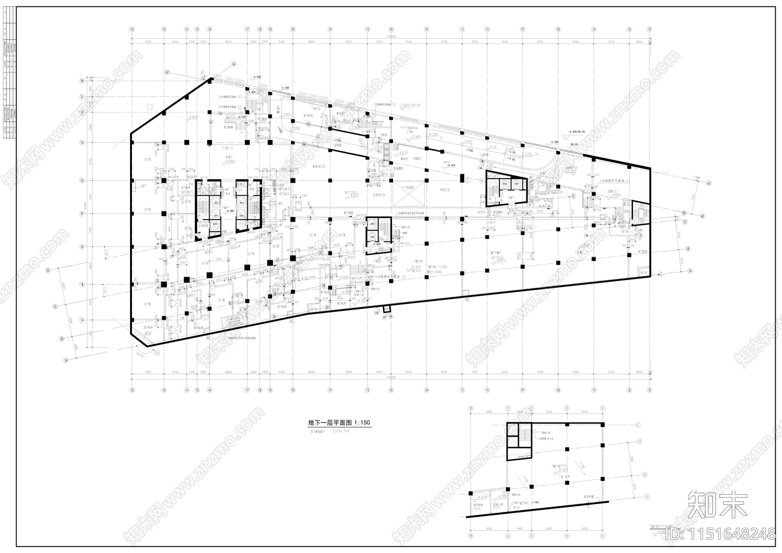 某高层办公楼建筑cad施工图下载【ID:1151648248】